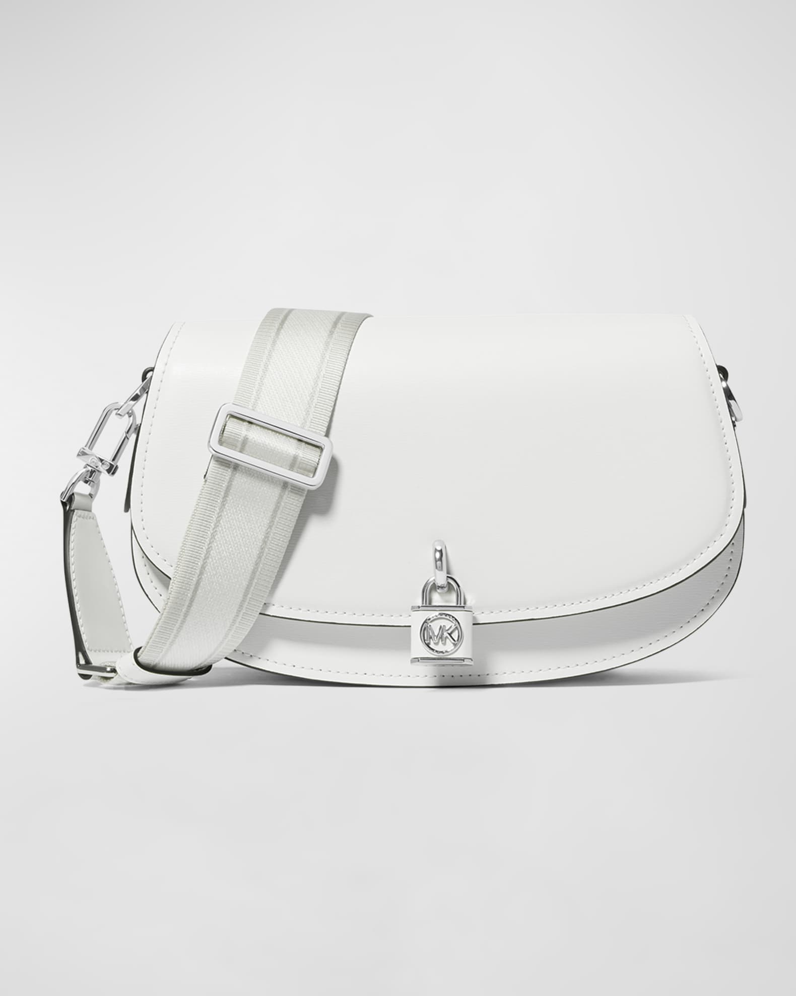 Michael Kors Mila Signature Logo Micro Crossbody Bag - Vanilla/Luggage