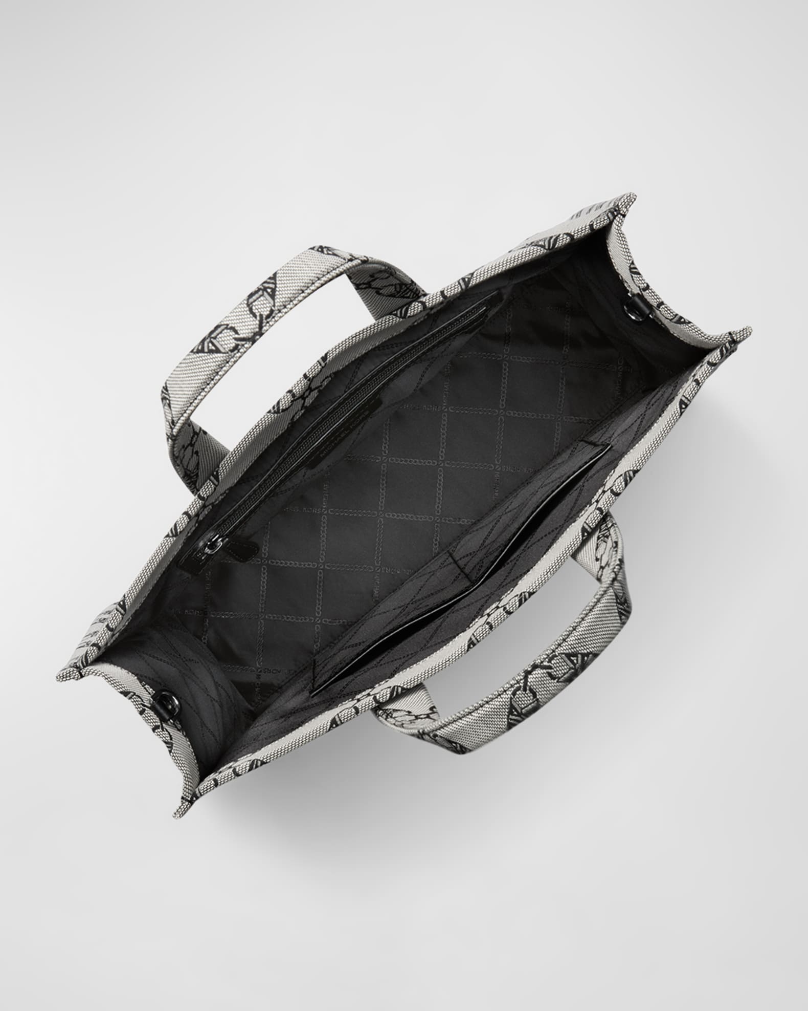 Michael Kors Leather Black/Silver Monogram BackPack - Default