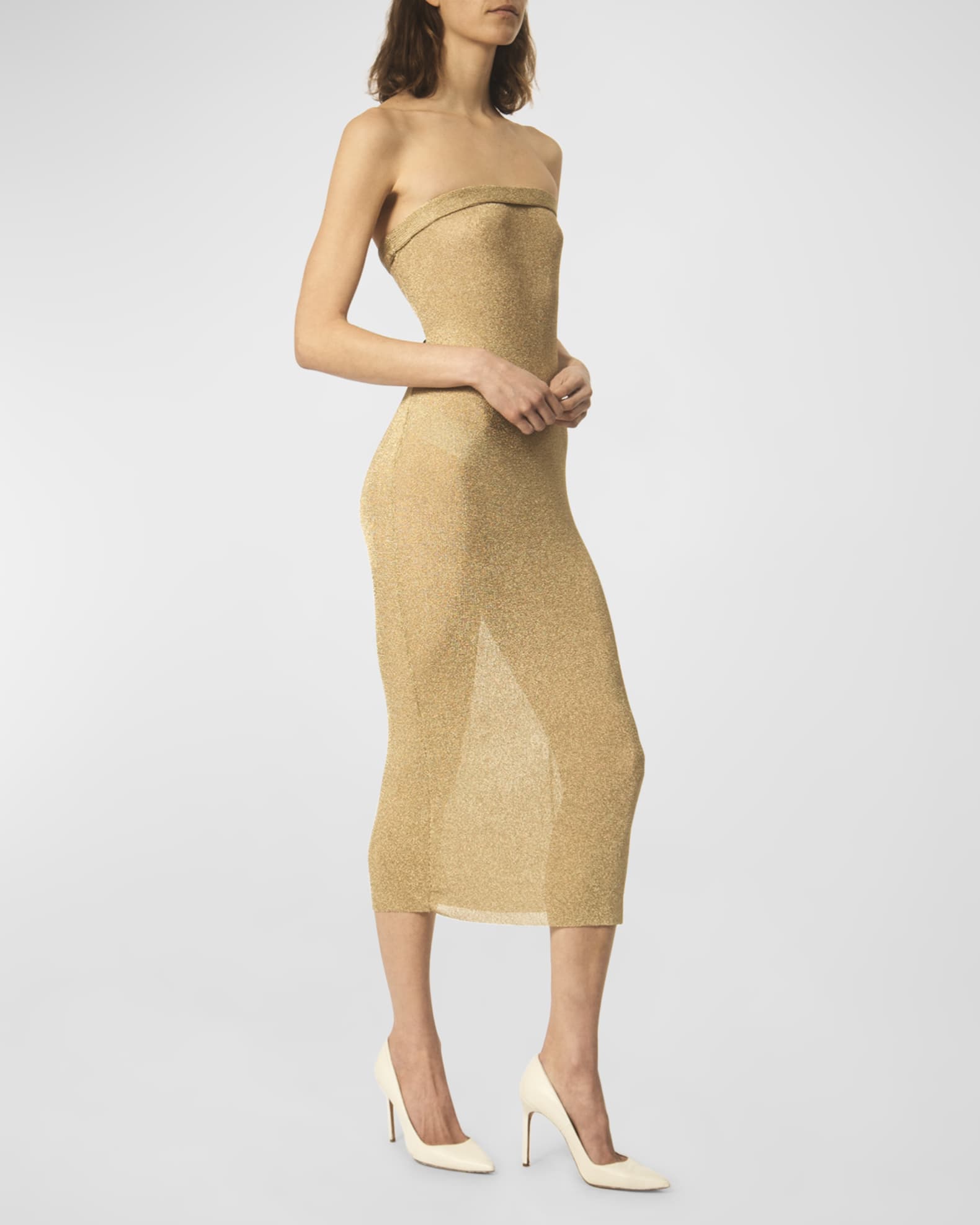 Jalia thin strap top shimmer dress
