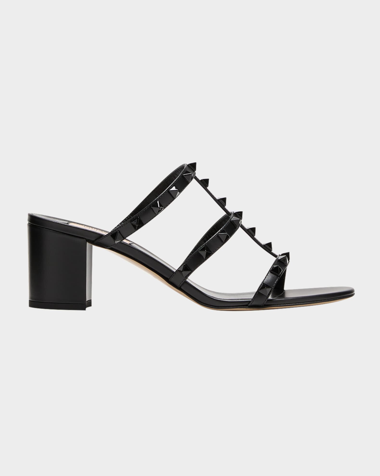 Valentino Garavani Rockstud Caged Block Heel Sandals Neiman Marcus