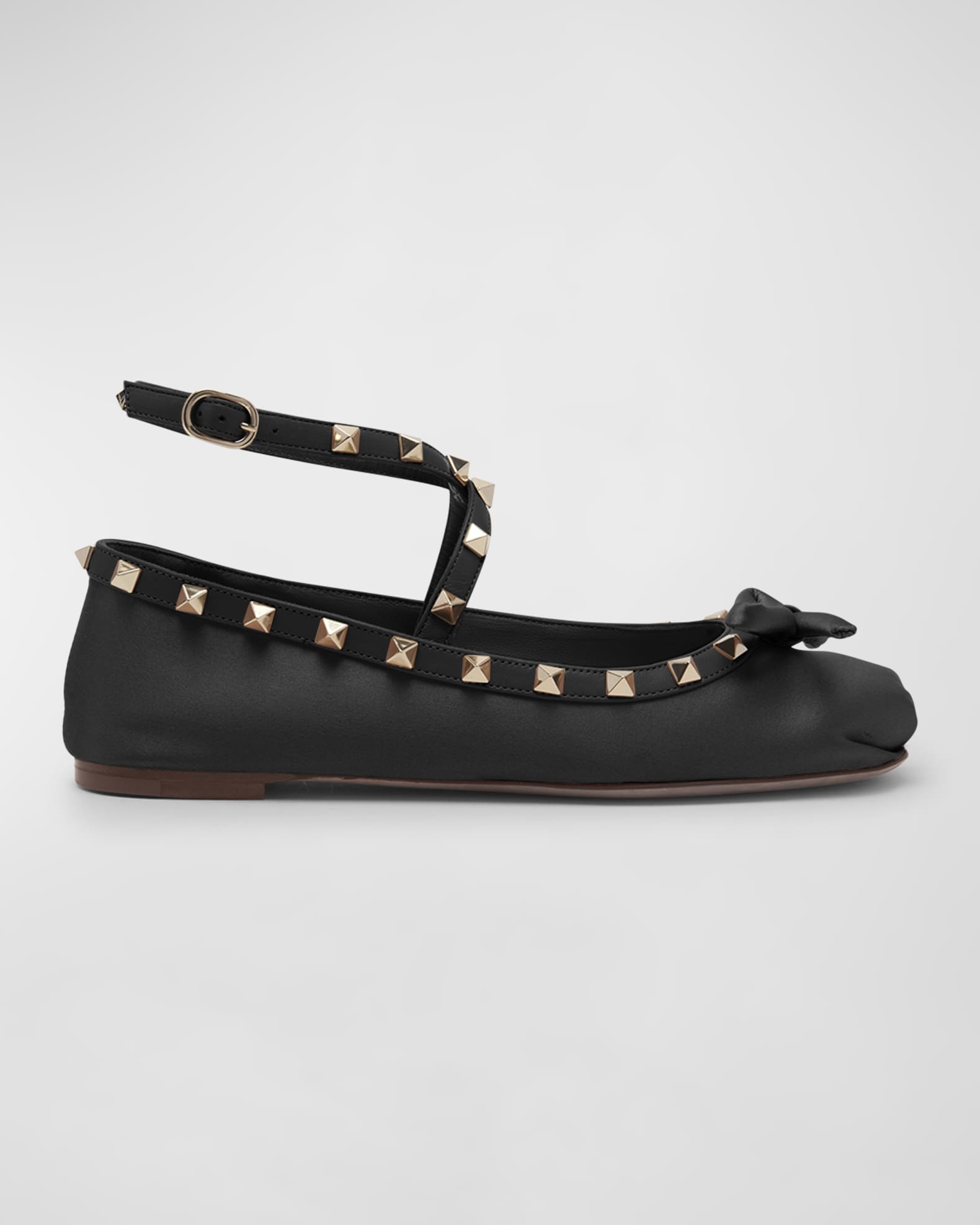 Rockstud Leather Flats