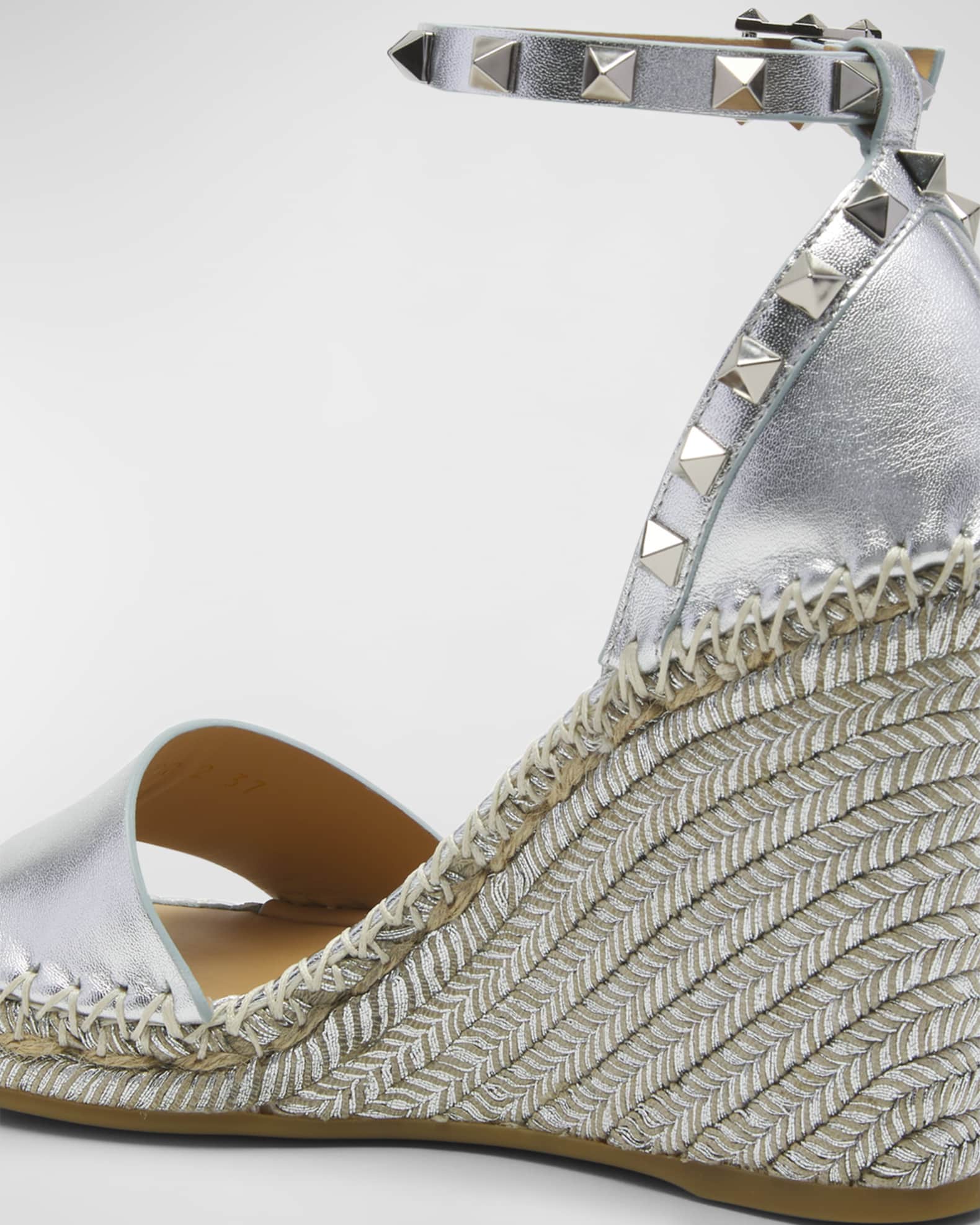 Rockstud espadrille wedge valentino garavani outlet