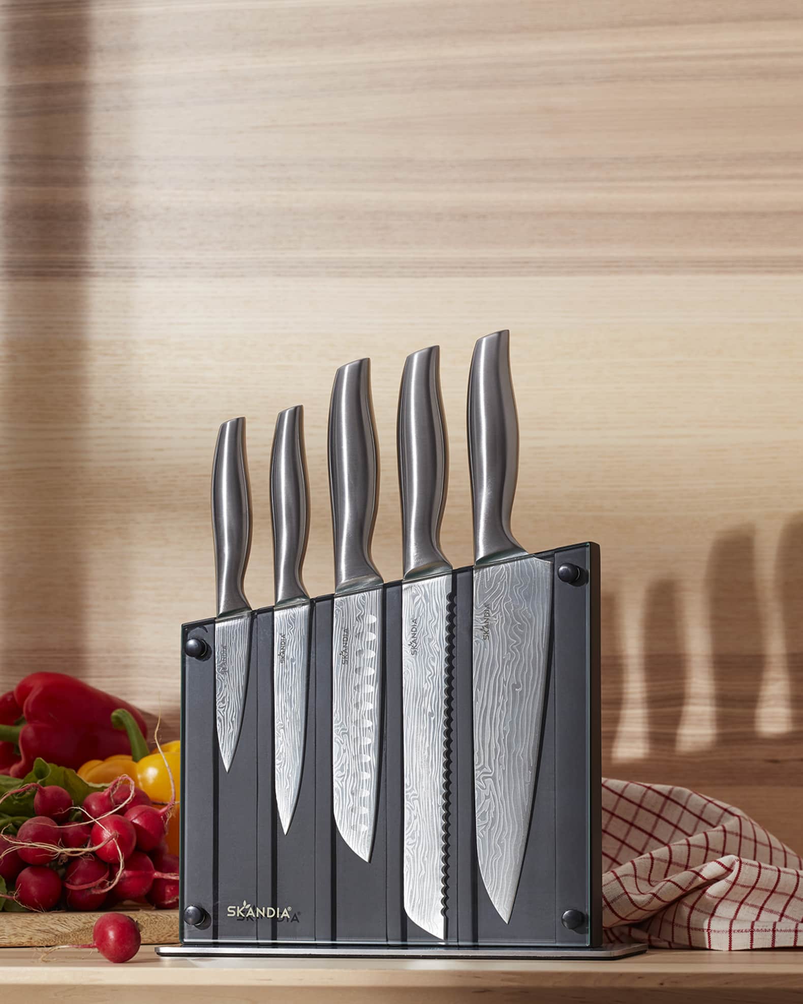 Hampton Skandia Reflections 6Piece Glass Block Knife Set