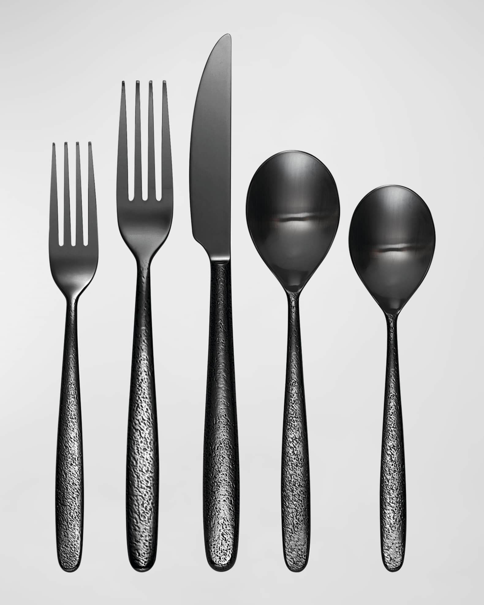 Oneida Storm Black 20Piece Everyday Flatware Set Neiman Marcus