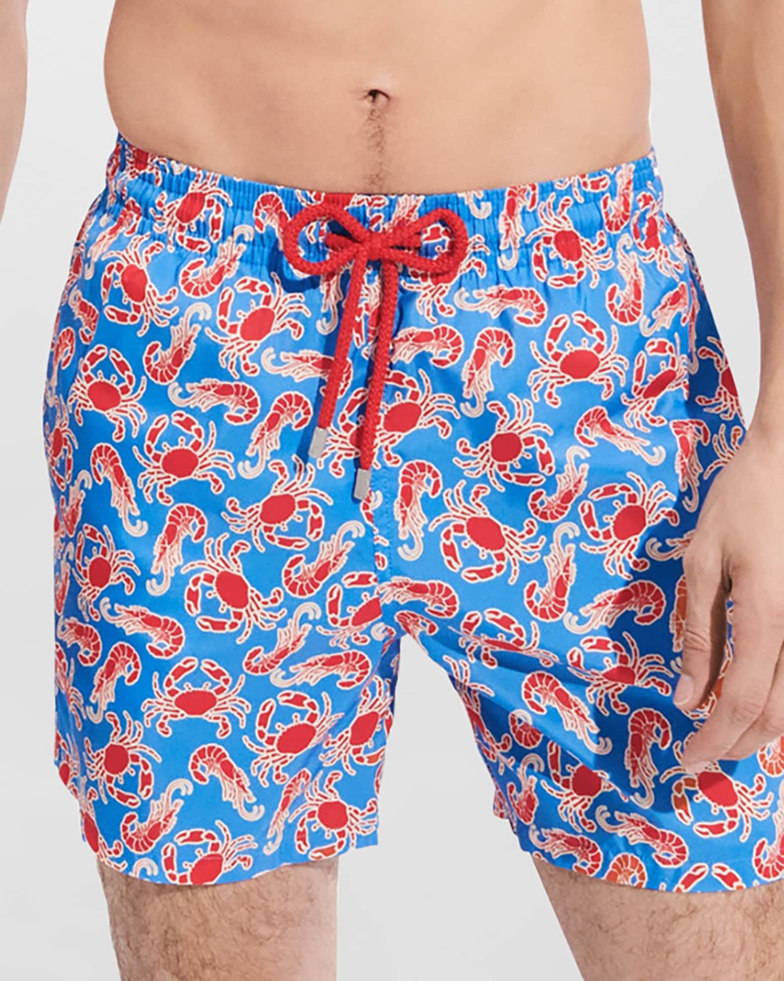 Vilebrequin Men's CrabPrint Swim Shorts Neiman Marcus