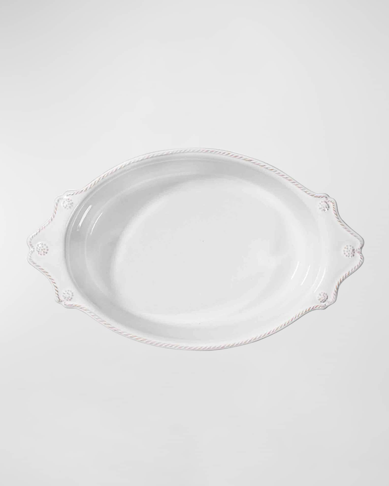 Berry & Thread Whitewash 13" Oval Baker  1