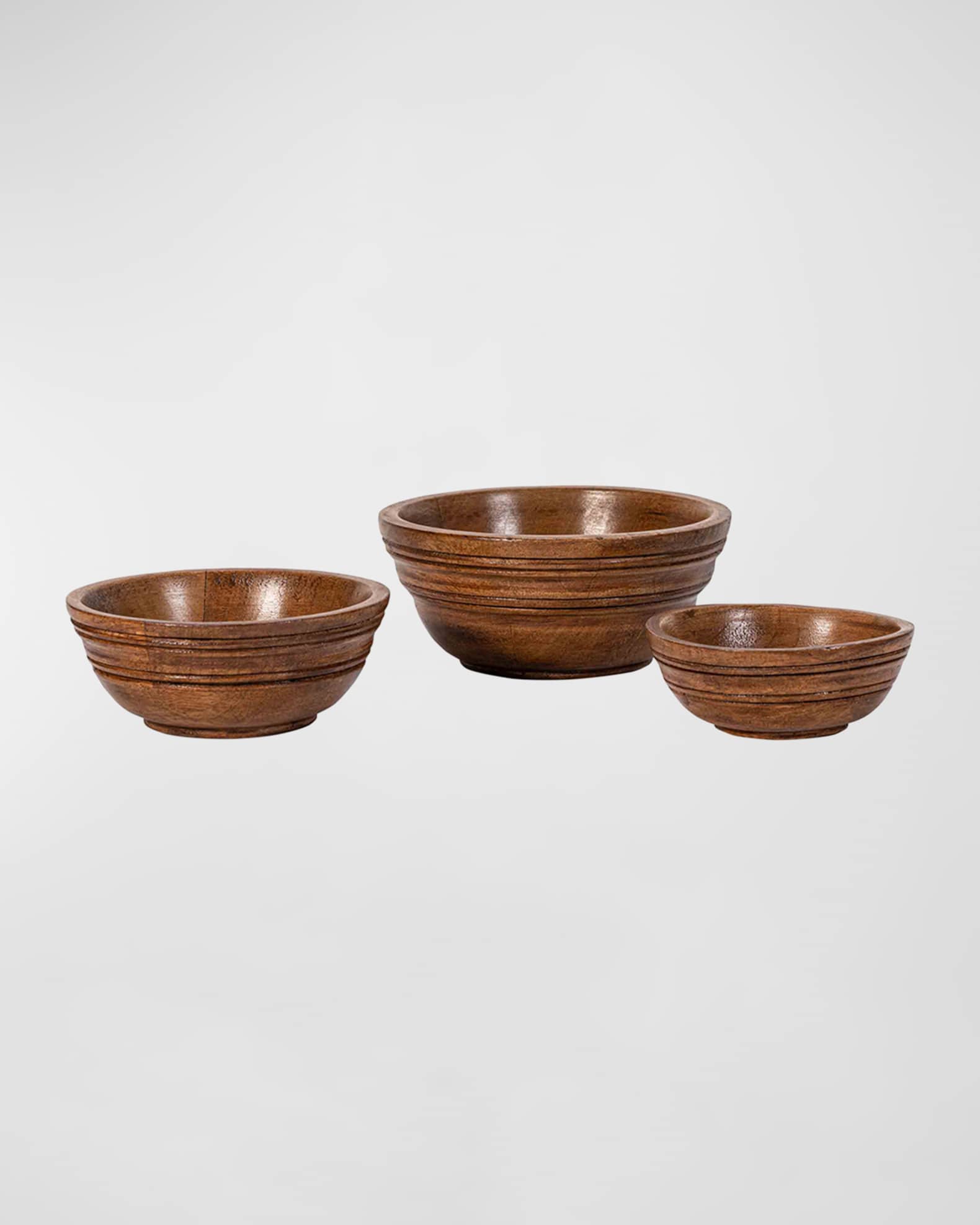 Bilbao Wood Nesting Bowls, Set of 3  1