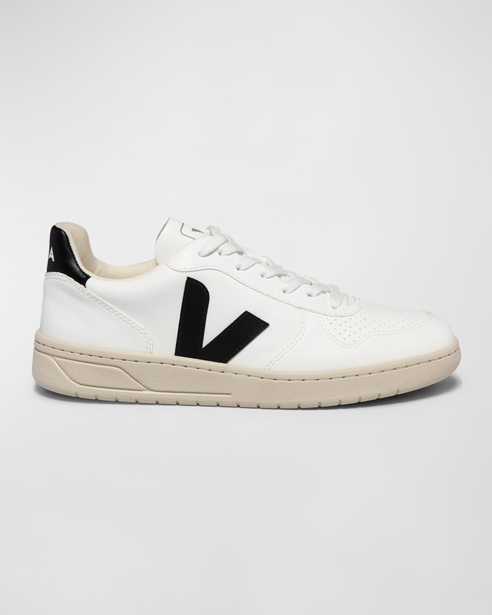 VEJA V-10 Bicolor Leather Low-Top Sneakers | Neiman Marcus