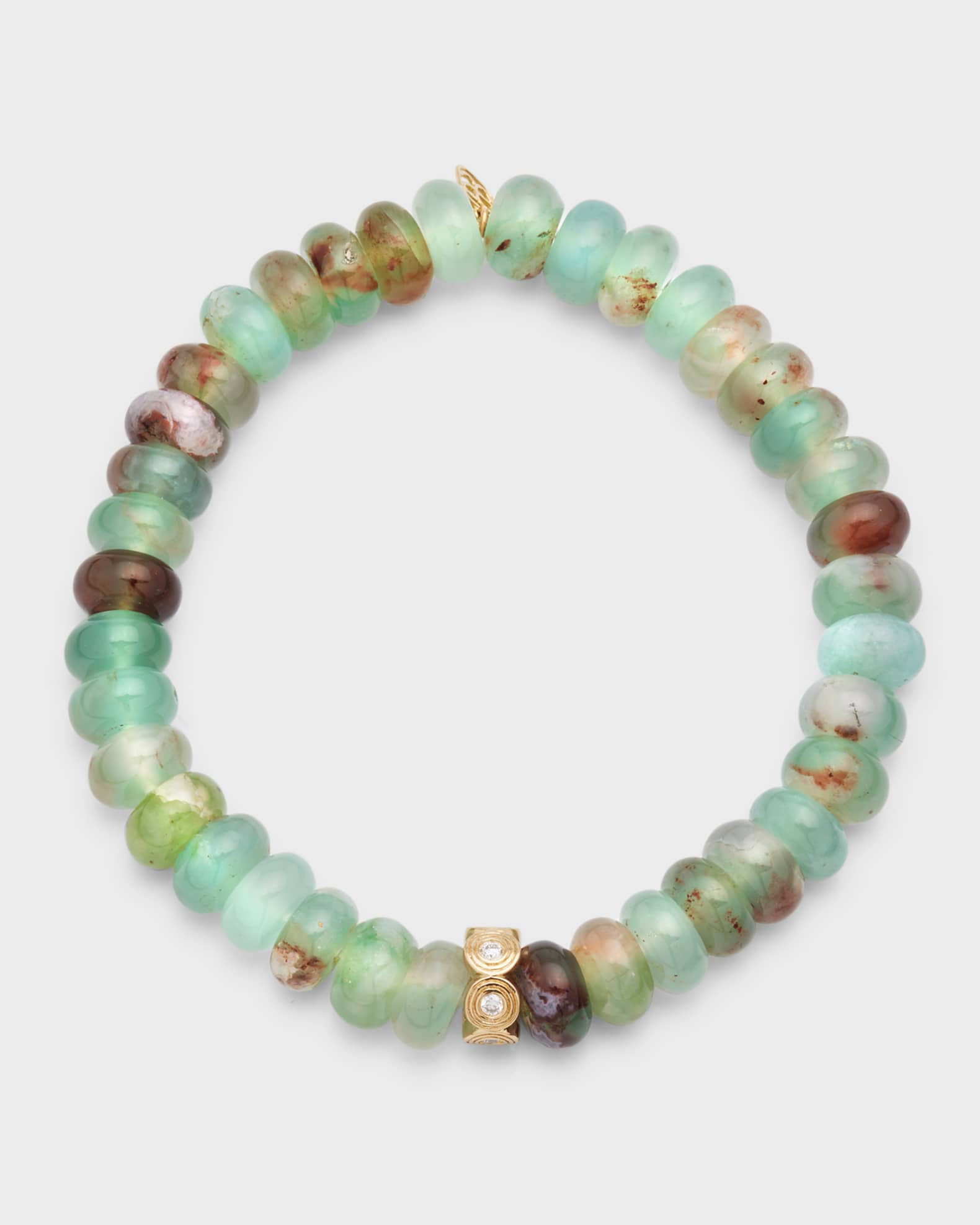 Aquaprase Beaded Bracelet with Diamonds 0