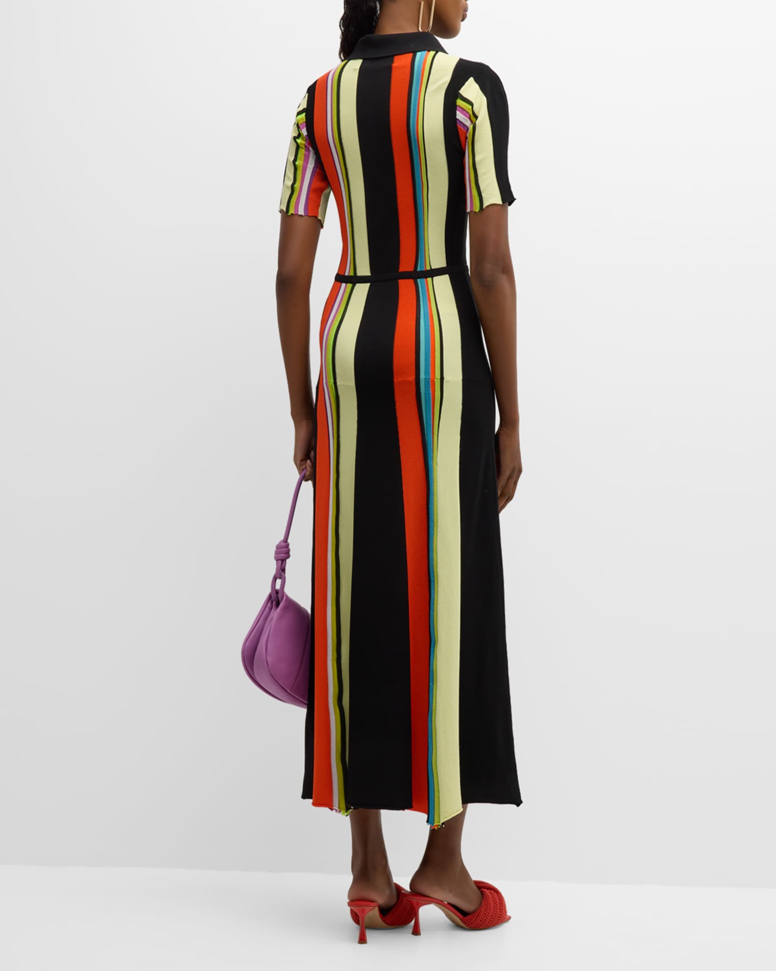 Louis Vuitton, striped dress with sequins - Unique Designer Pieces