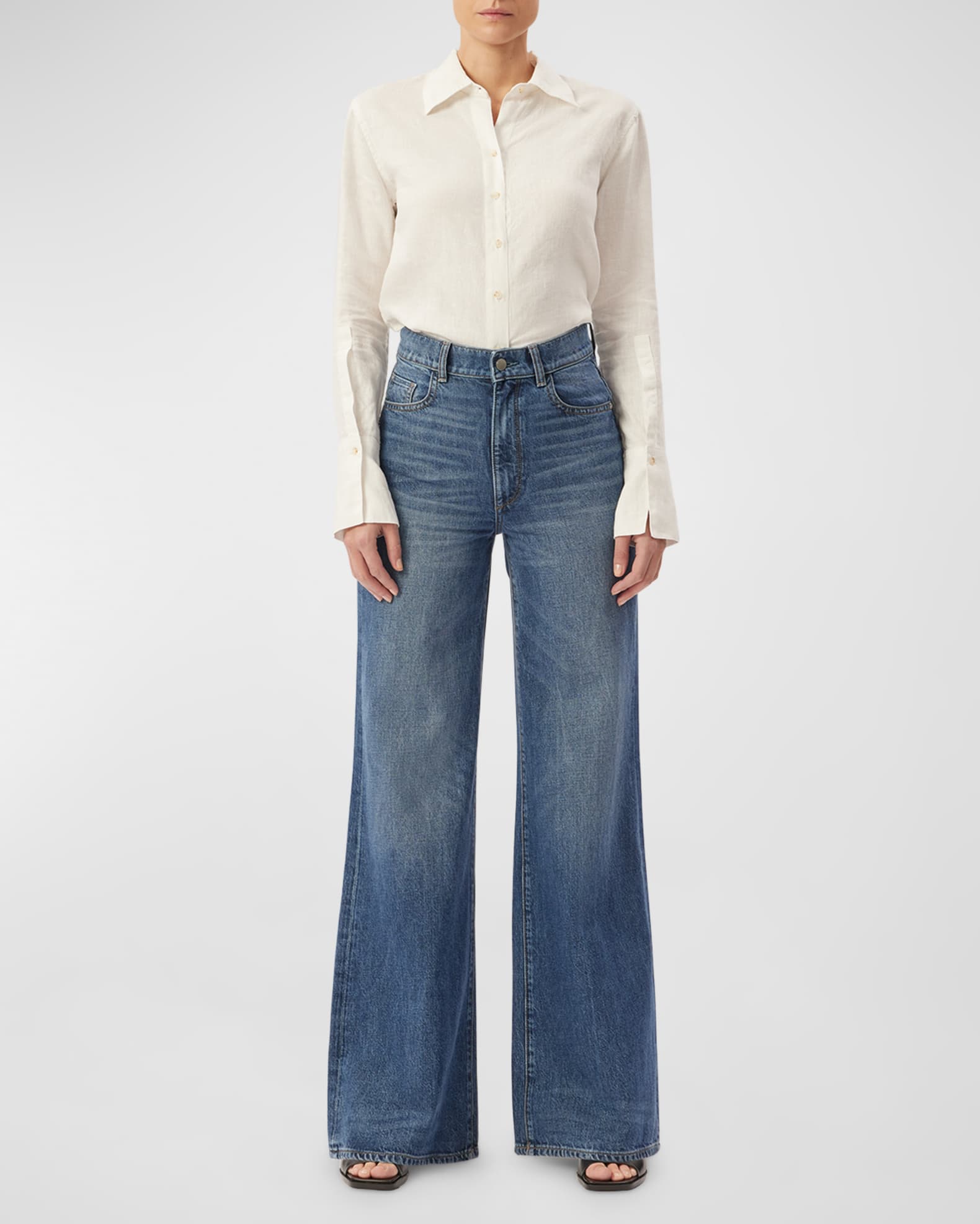 DL1961 Hepburn High Rise Vintage WideLeg Jeans Neiman Marcus