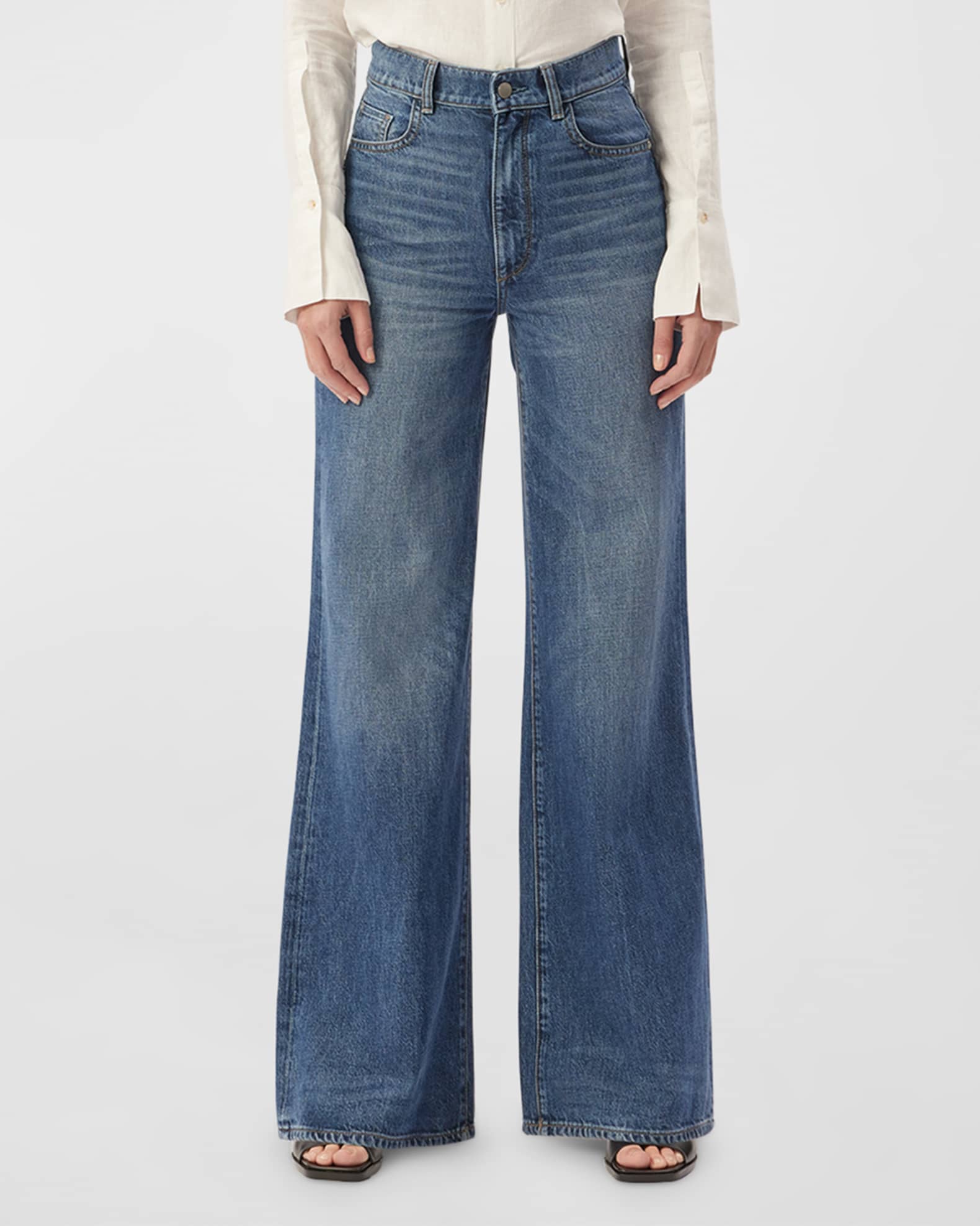 DL1961 Premium Denim Hepburn High Rise Vintage Wide-Leg Jeans | Neiman  Marcus