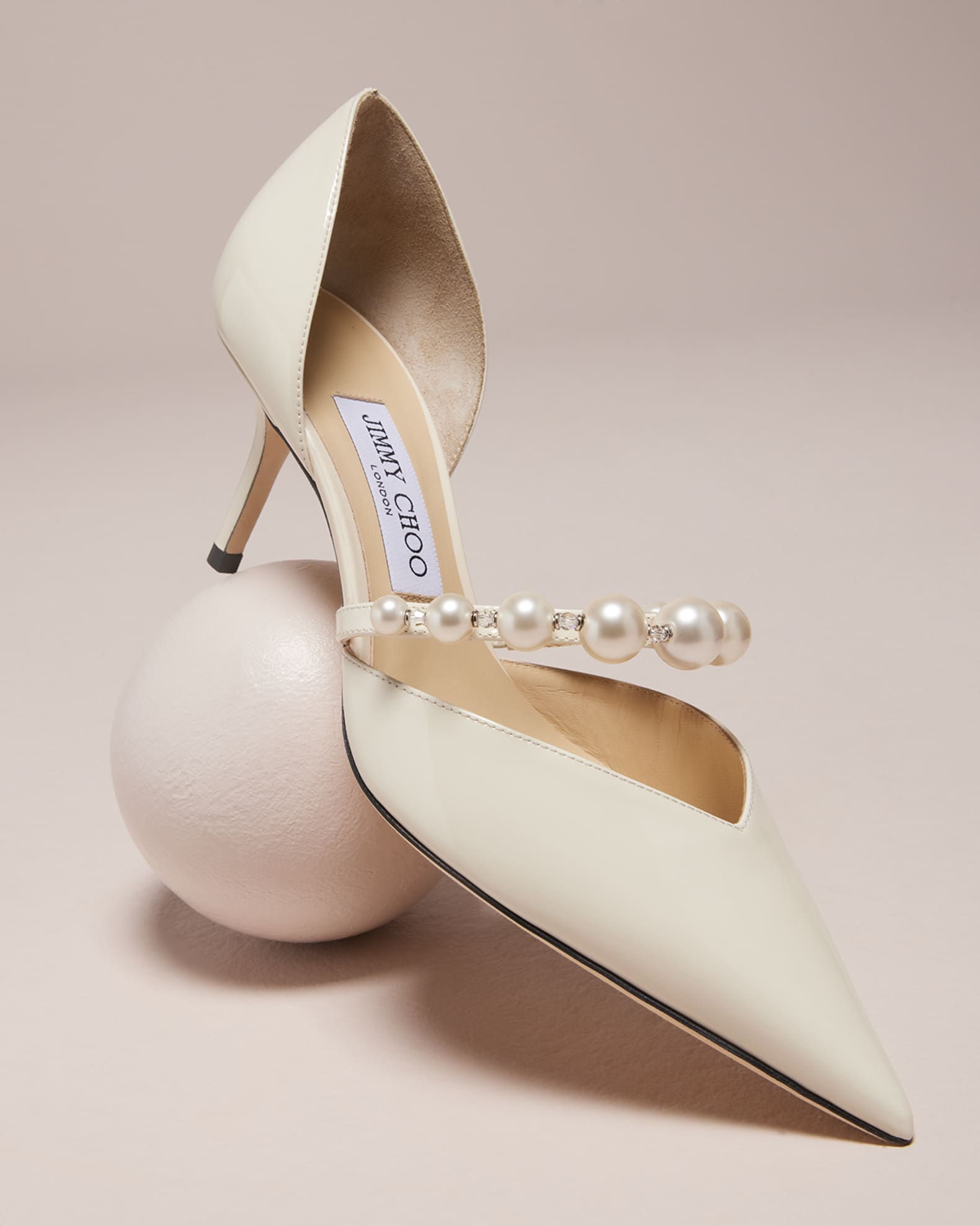 Jimmy Choo Aurelie d'Orsay Pearly Band Pumps | Neiman Marcus