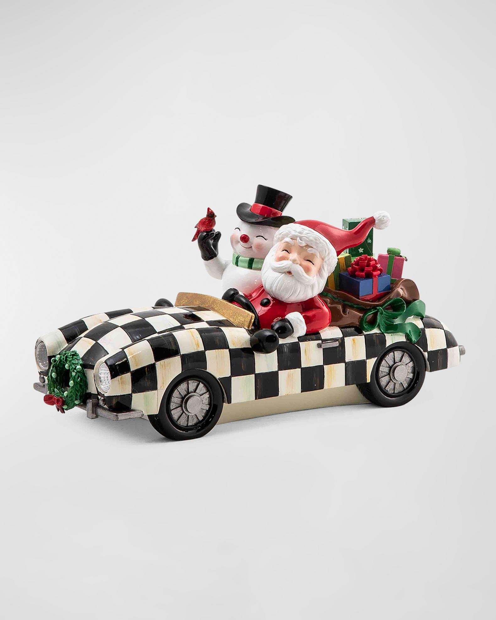 MacKenzie-Childs Granny Kitsch Special Delivery White Santa in Car ...