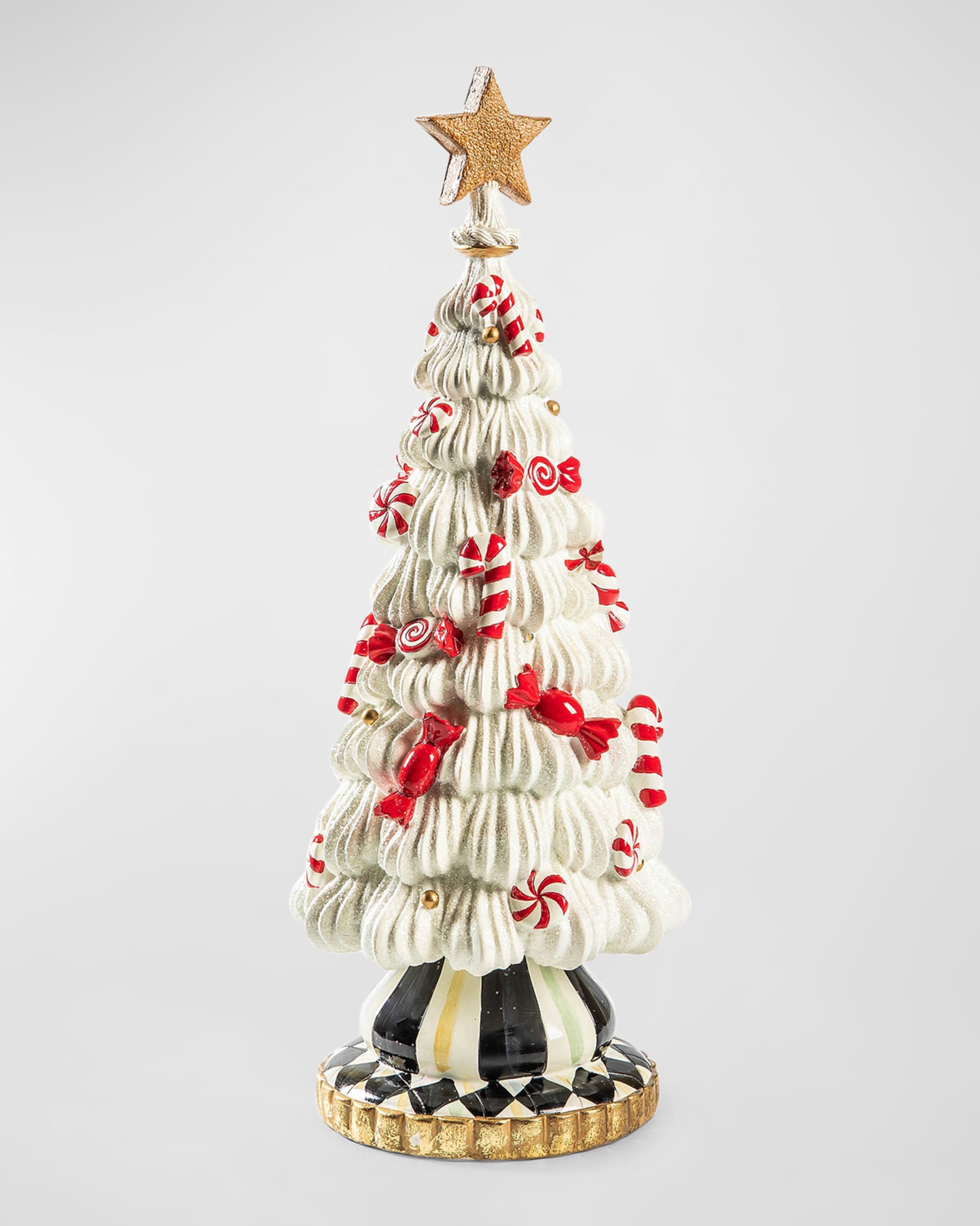 MacKenzieChilds Peppermint Illuminated Icing Tree Neiman Marcus