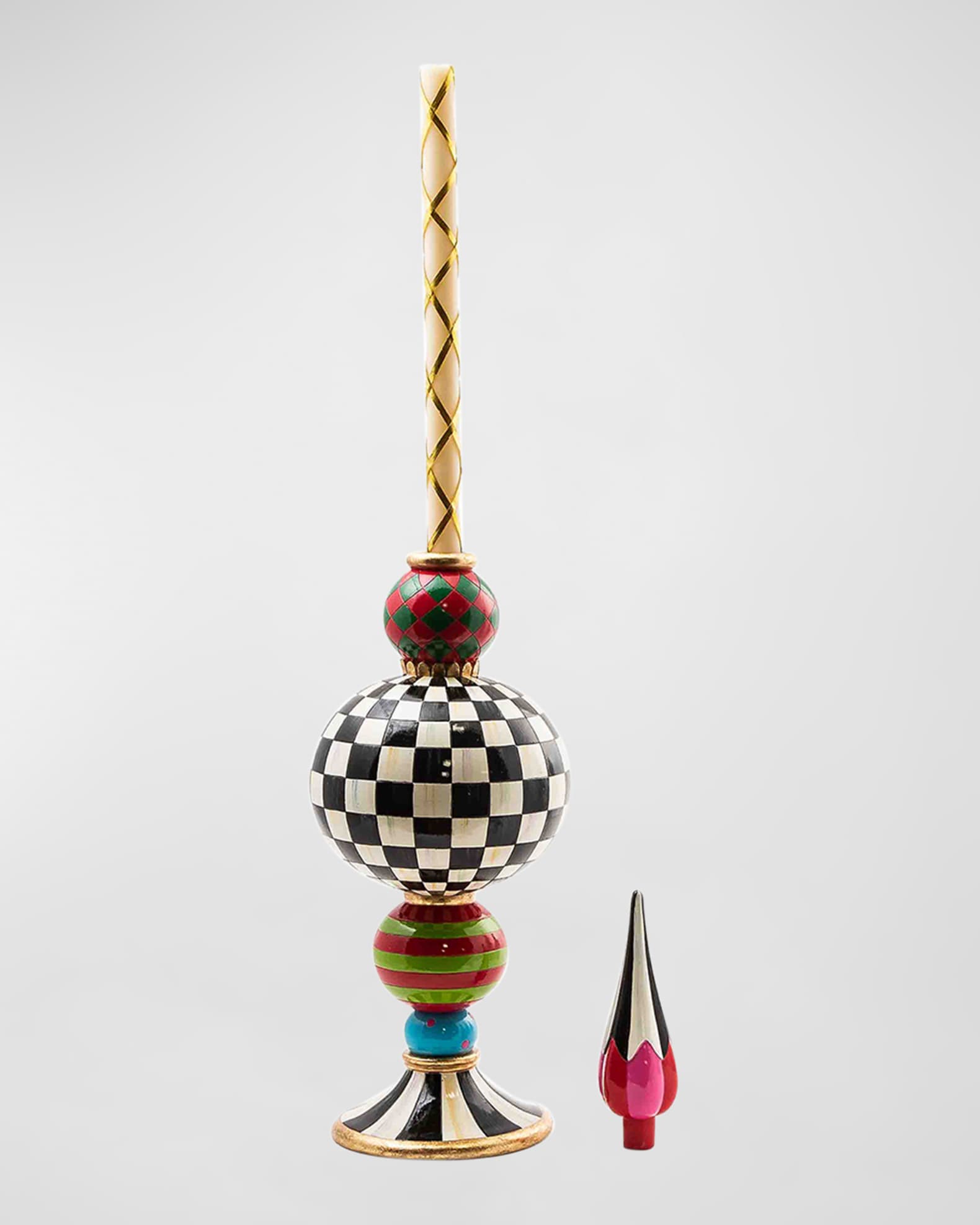 MacKenzieChilds Large Granny Kitsch Finial Candle Holder Neiman Marcus