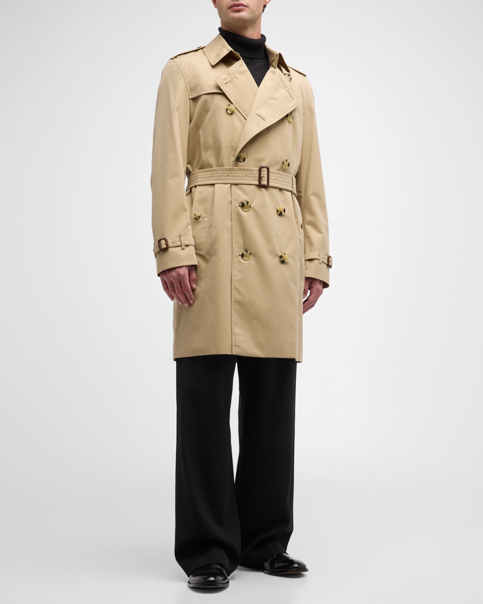 Burberry Men's Kensington Trench Coat | Neiman Marcus