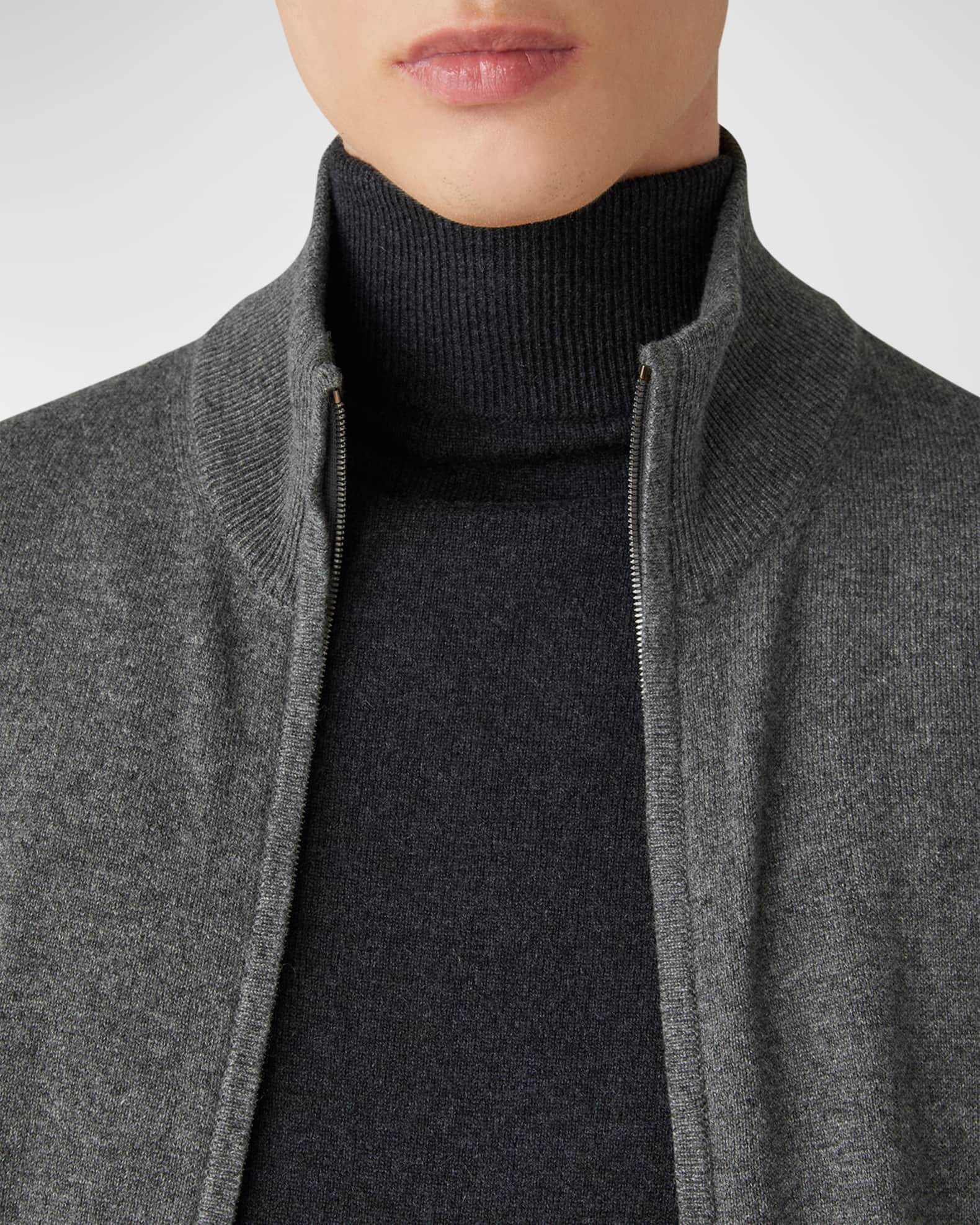 Loro Piana Men's Baby Cashmere Full-Zip Sweater | Neiman Marcus Loro Piana Men's Baby Cashmere Full-Zip Sweater | Neiman Marcus