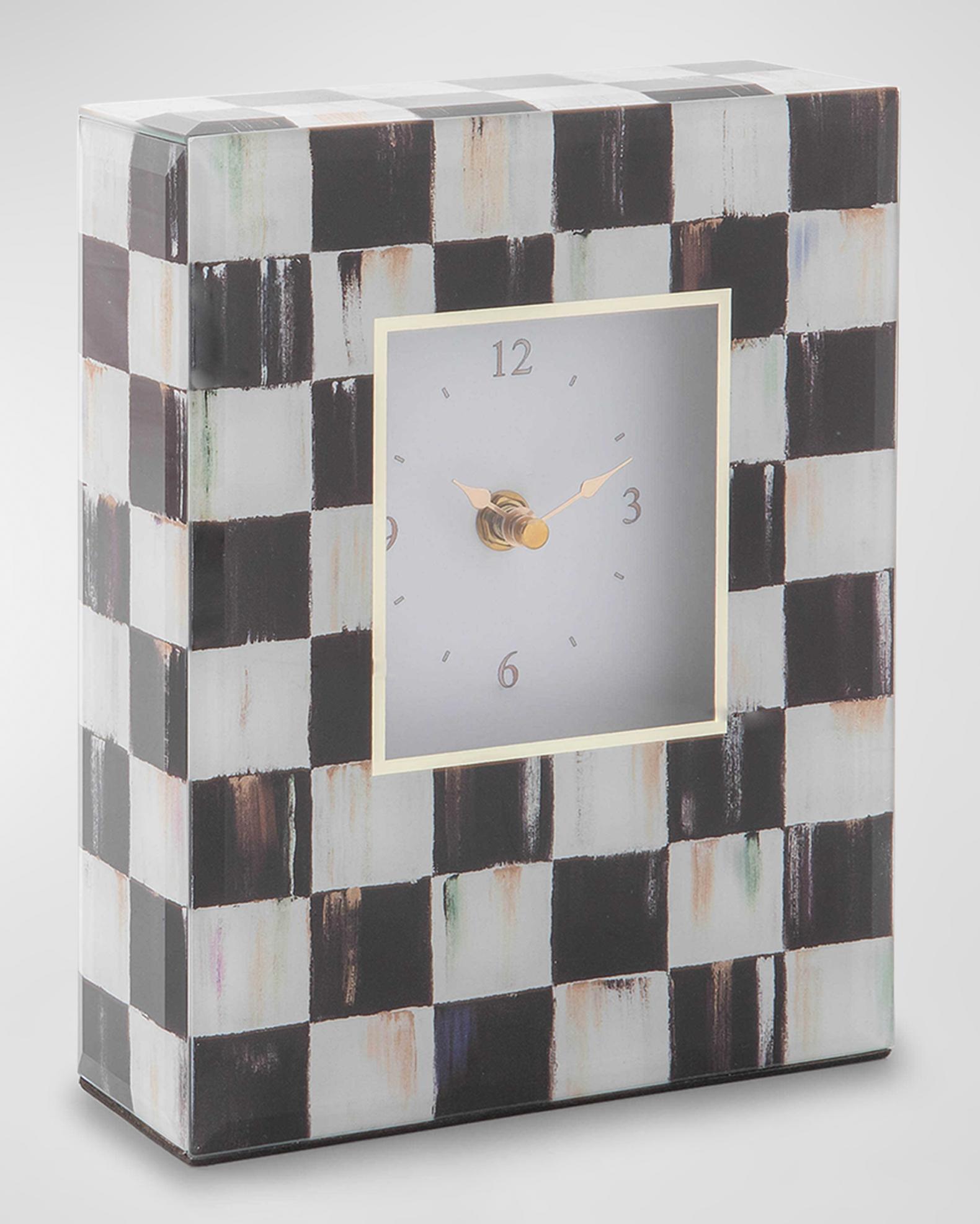 MacKenzie-Childs Courtly Check Carriage Clock | Neiman Marcus