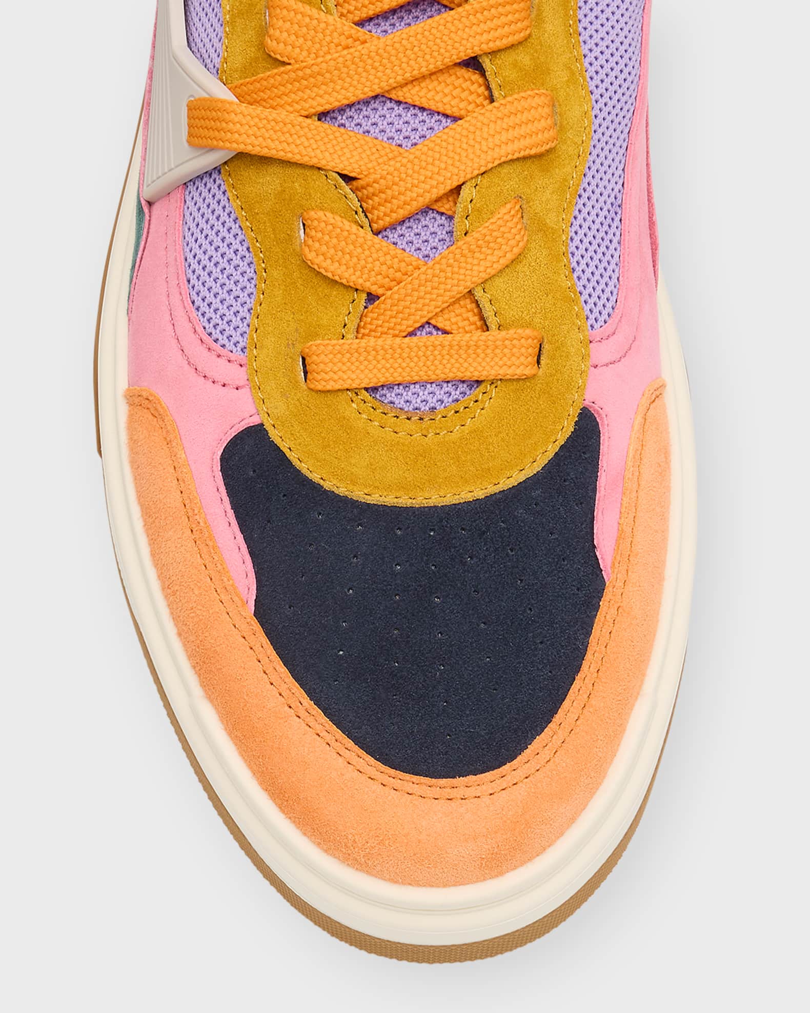 Christian Louboutin Men's Astroloubi Mixed Media Colorblock LowTop