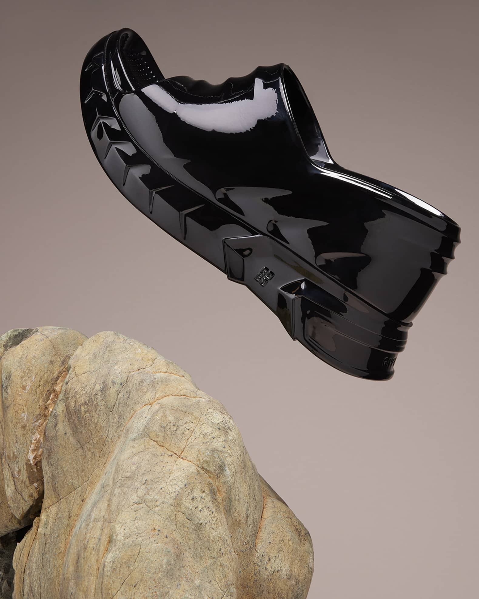 Marshmallow Rubber Wedge Slide Sandals