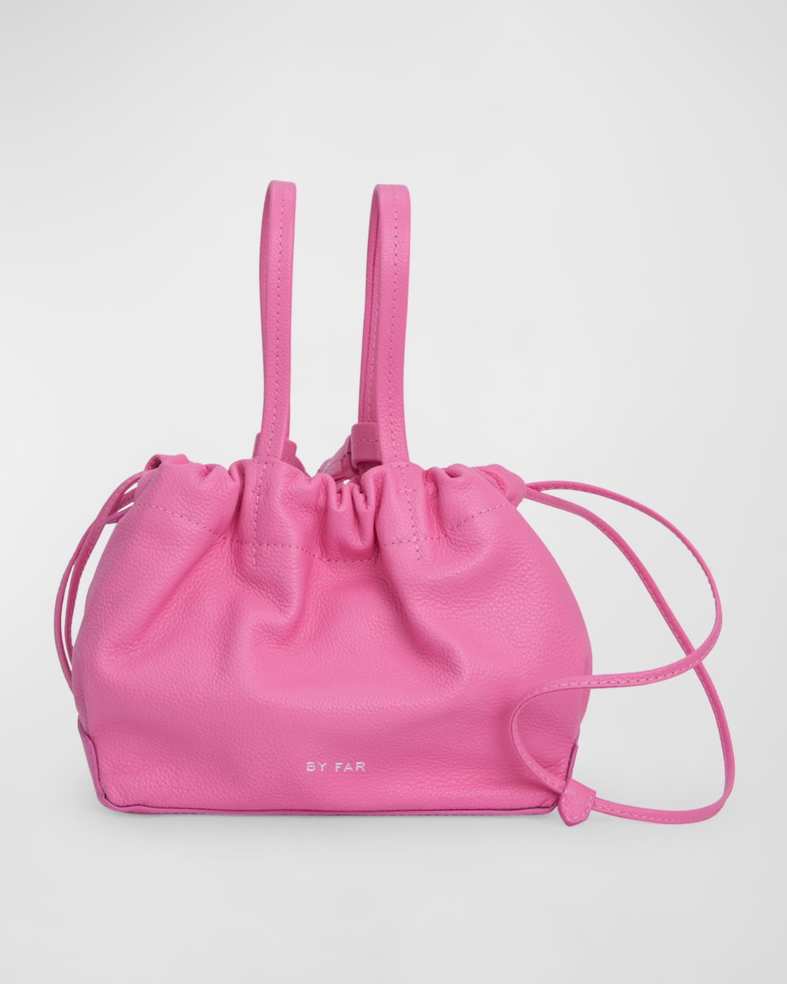 BY FAR Malmo Small Leather Bucket Bag | Neiman Marcus