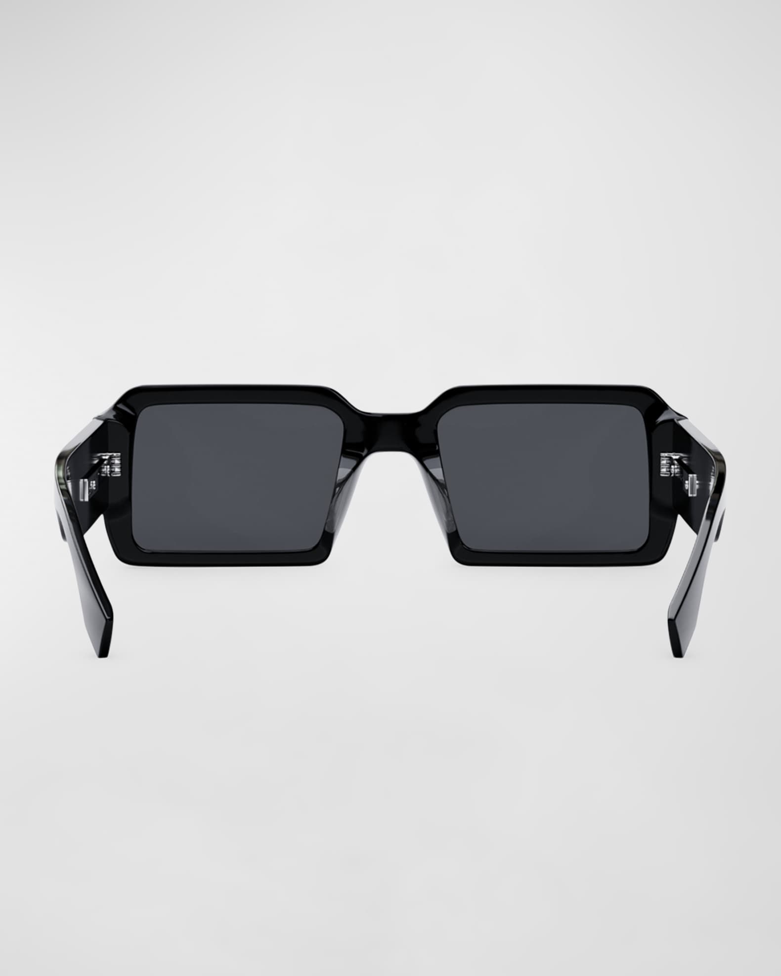 Fendi O'lock Acetate Rectangle Sunglasses | Neiman Marcus
