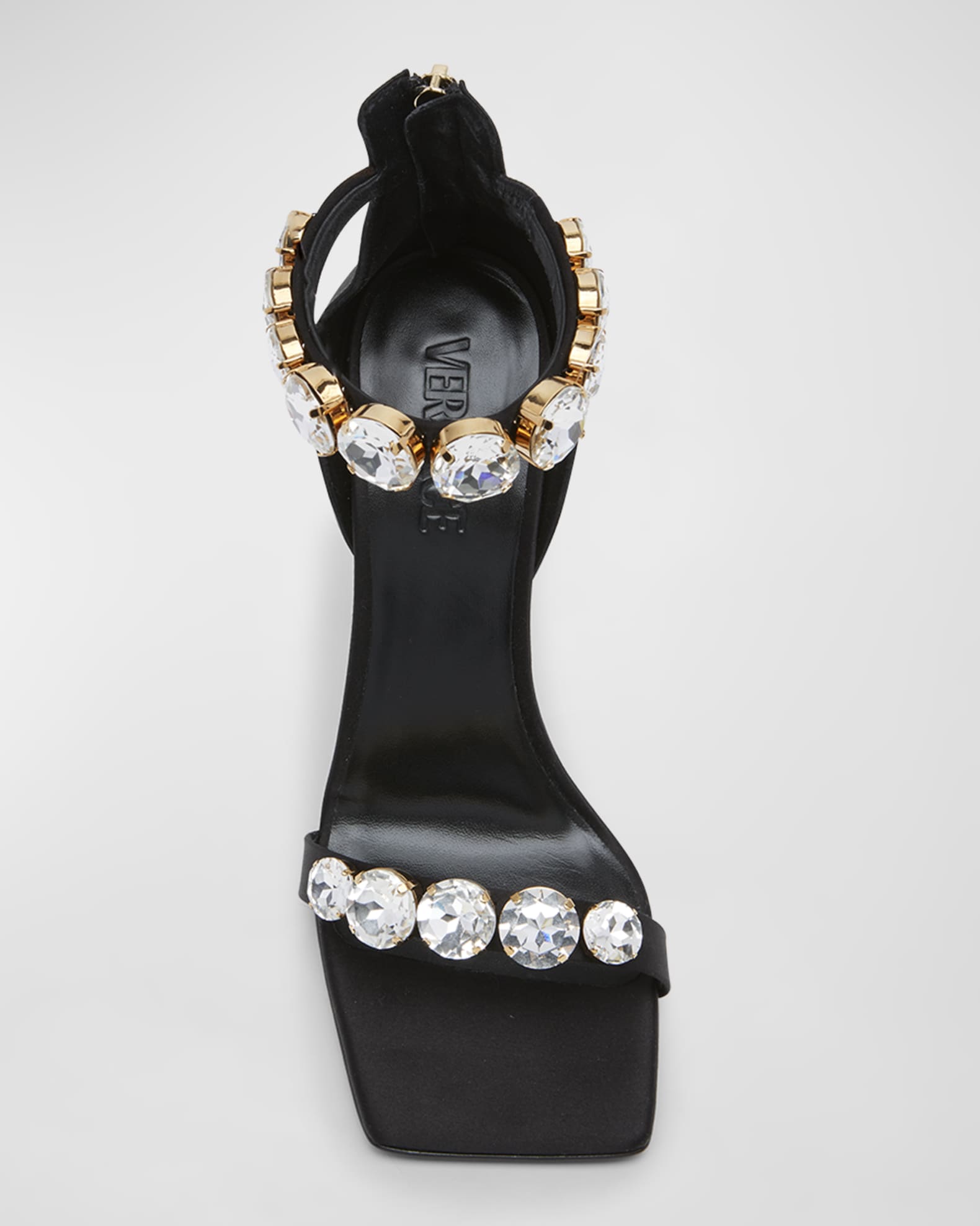 Versace White Leather Stiletto Heel Sandals main image 0