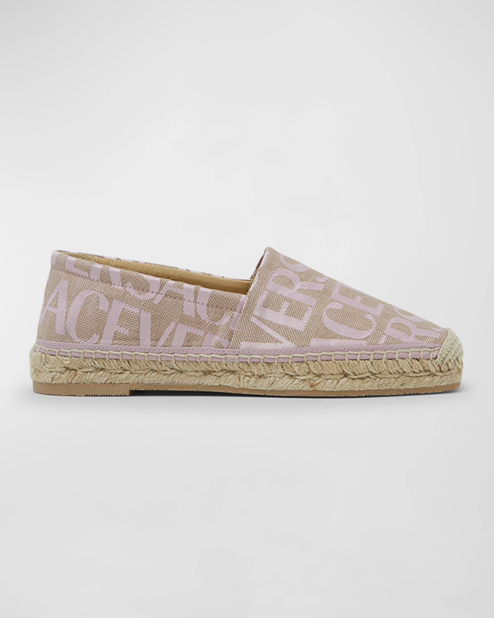 Versace Monogram Cotton Espadrille Loafers | Neiman Marcus