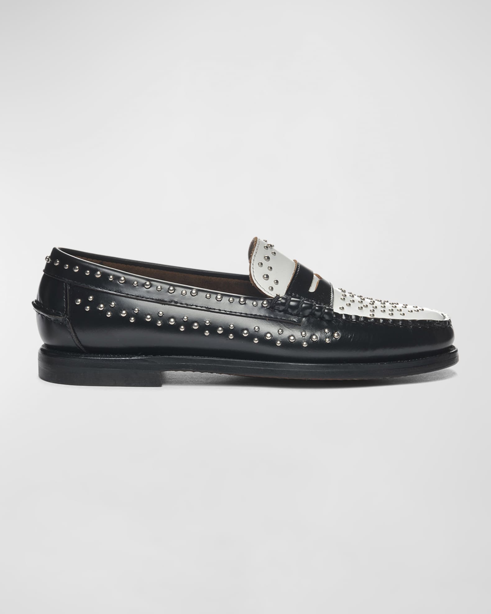 Sebago Dan Stud Leather Penny Loafers | Neiman Marcus