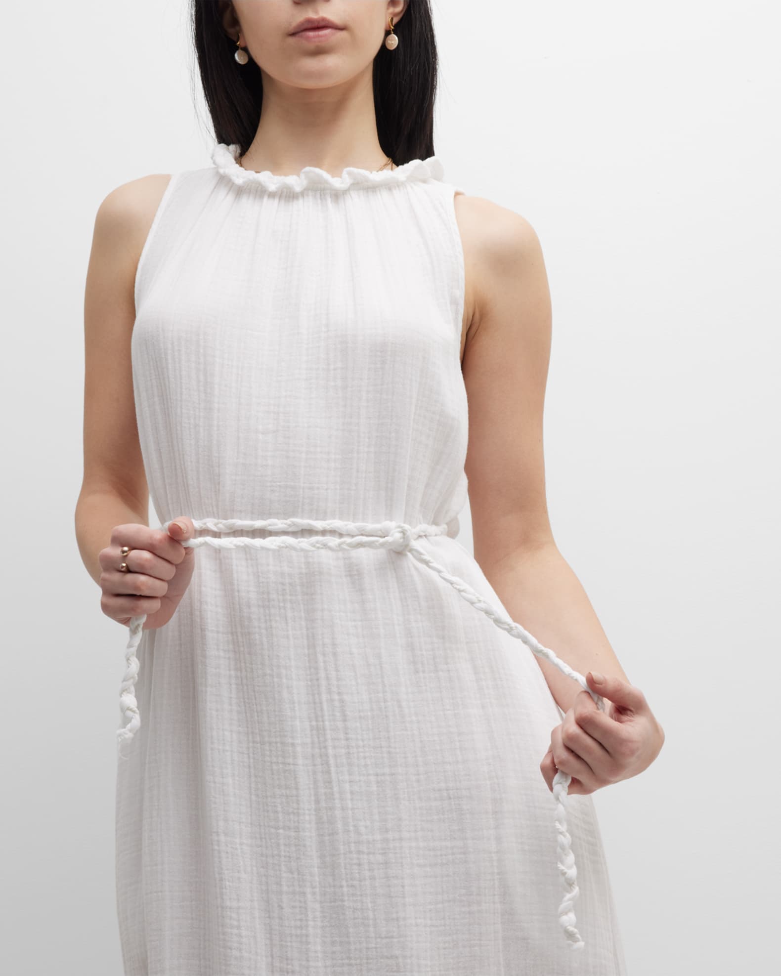 Xirena Etta Sleeveless Gauze Midi Dress Neiman Marcus