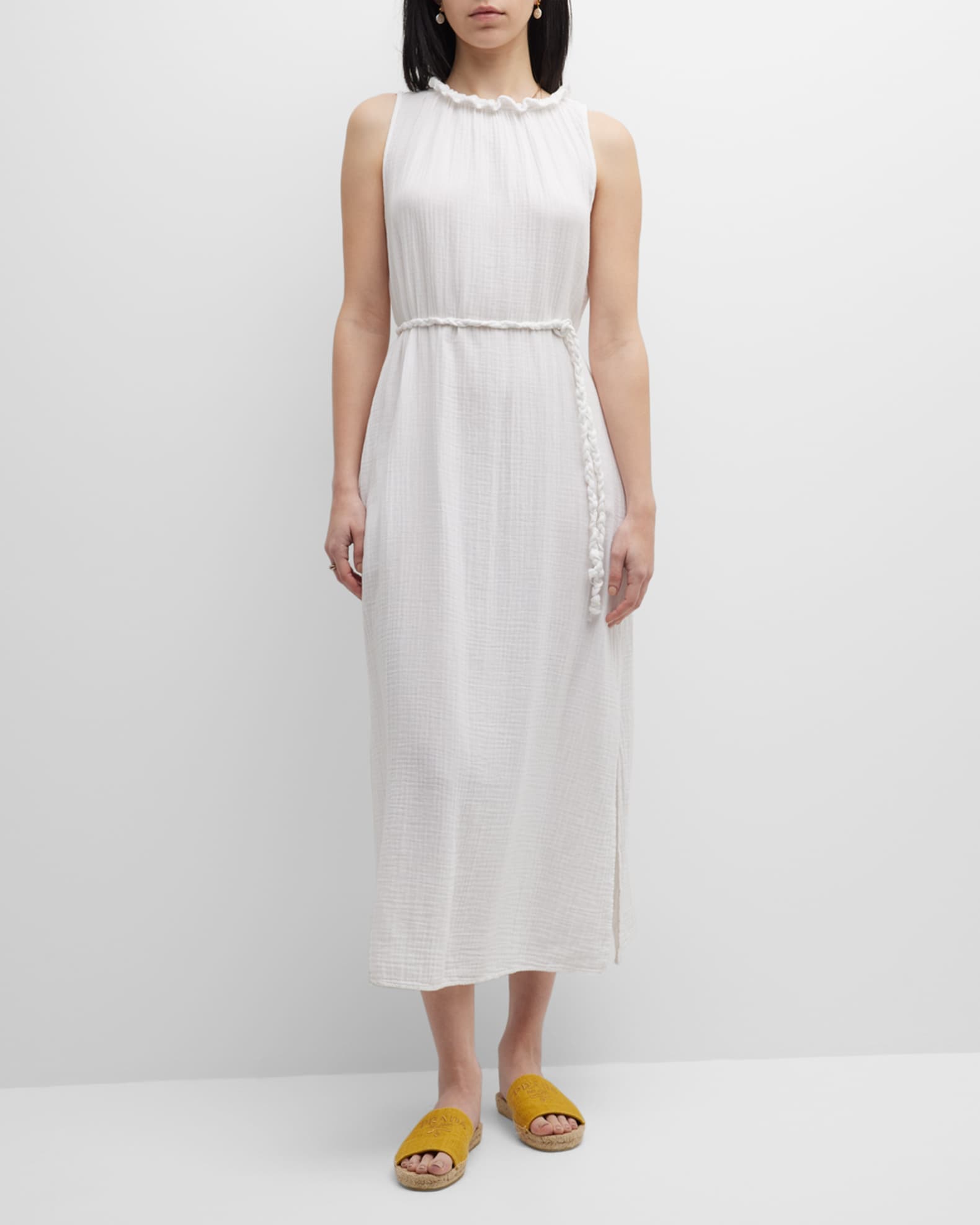 Xirena Etta Sleeveless Gauze Midi Dress Neiman Marcus