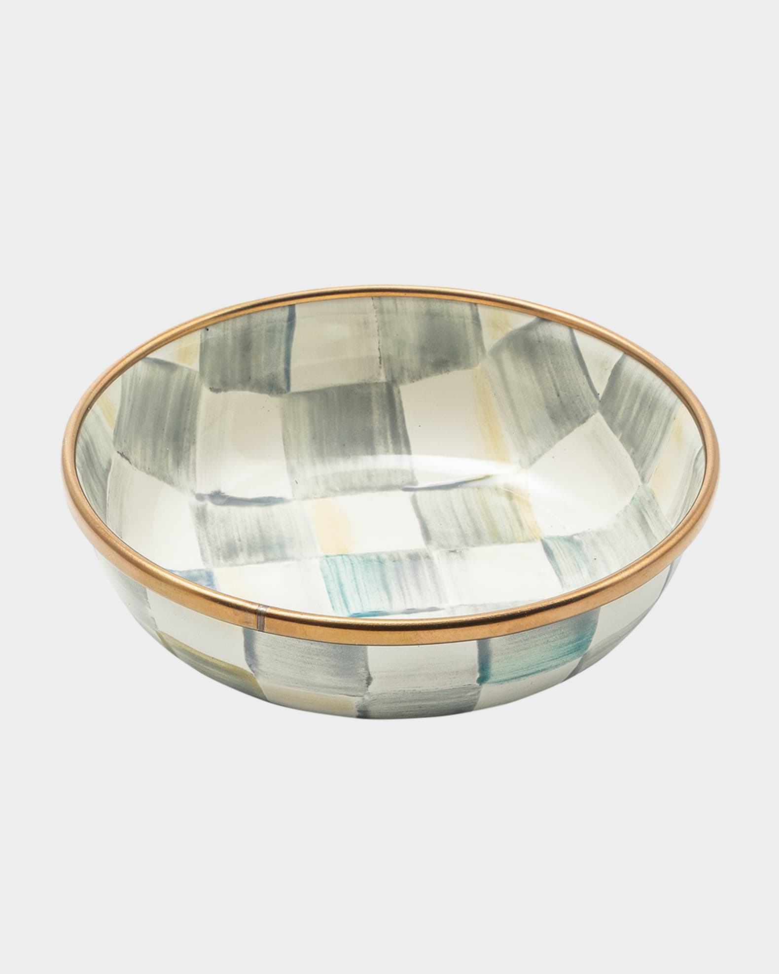 MacKenzie-Childs Sterling Check Enamel Relish Dish - Thumbnail 2