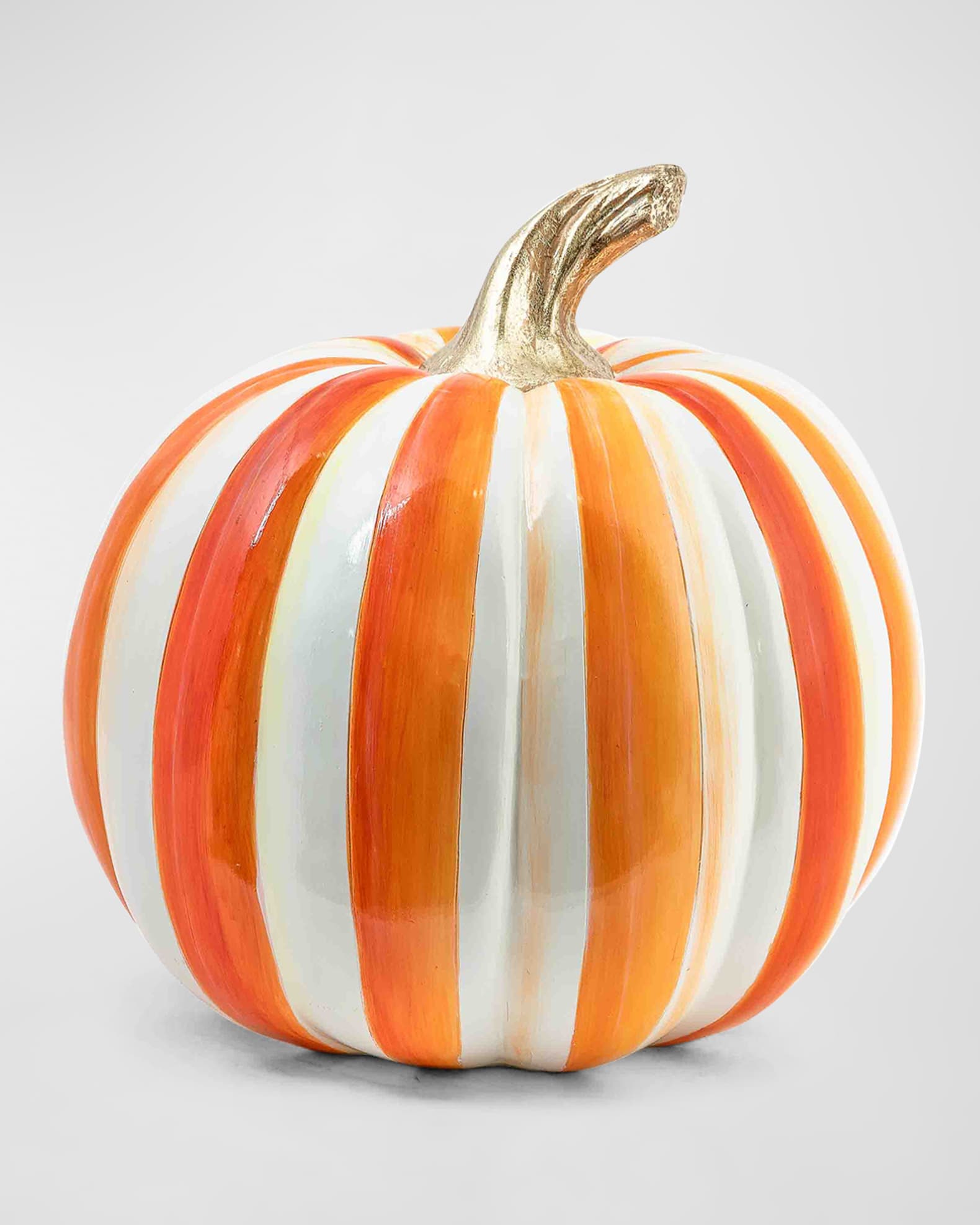 MacKenzie-Childs Orange Striped Halloween Pumpkin | Neiman