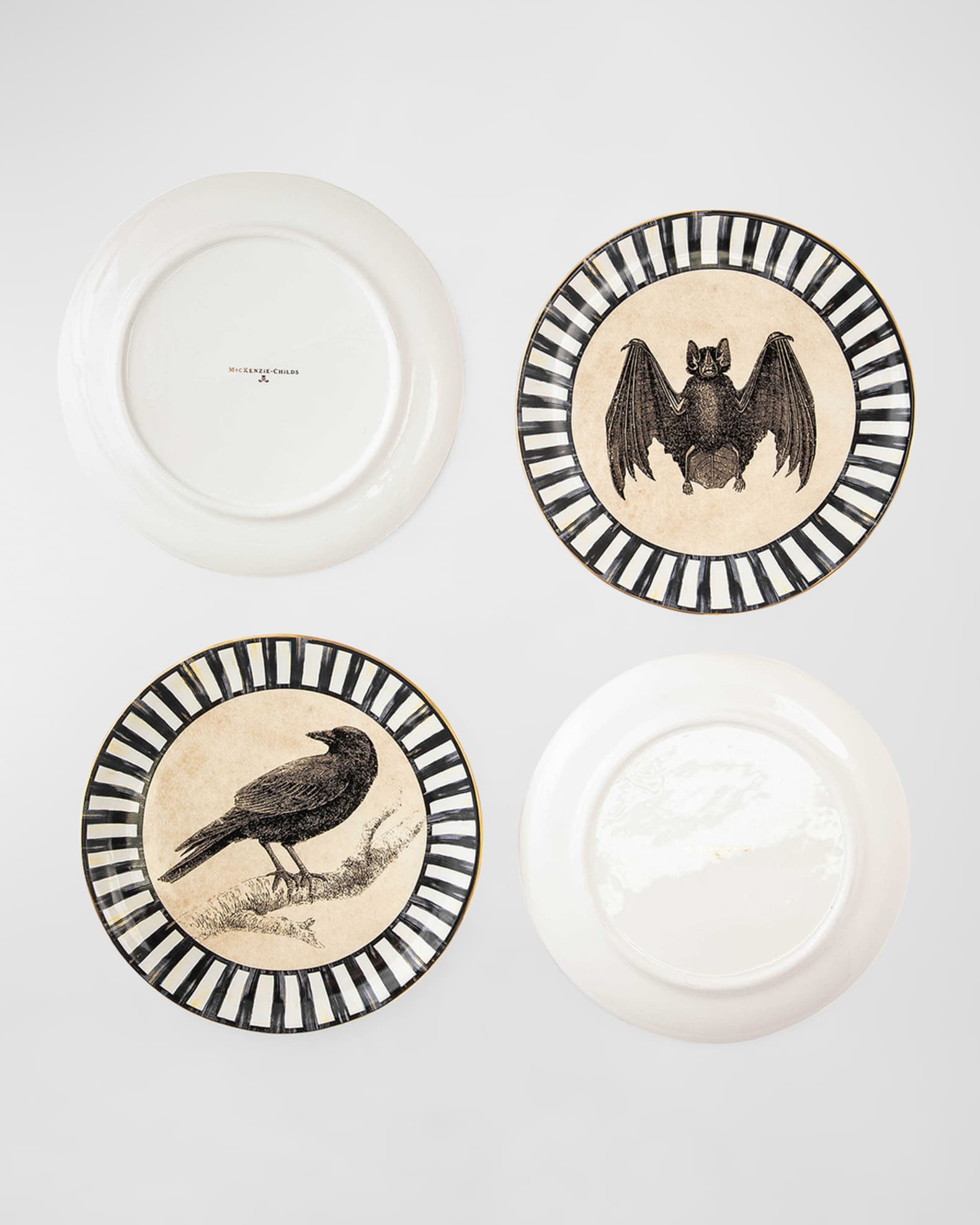 MacKenzieChilds Spellbound Halloween Dessert Plates, Set of 4 Neiman