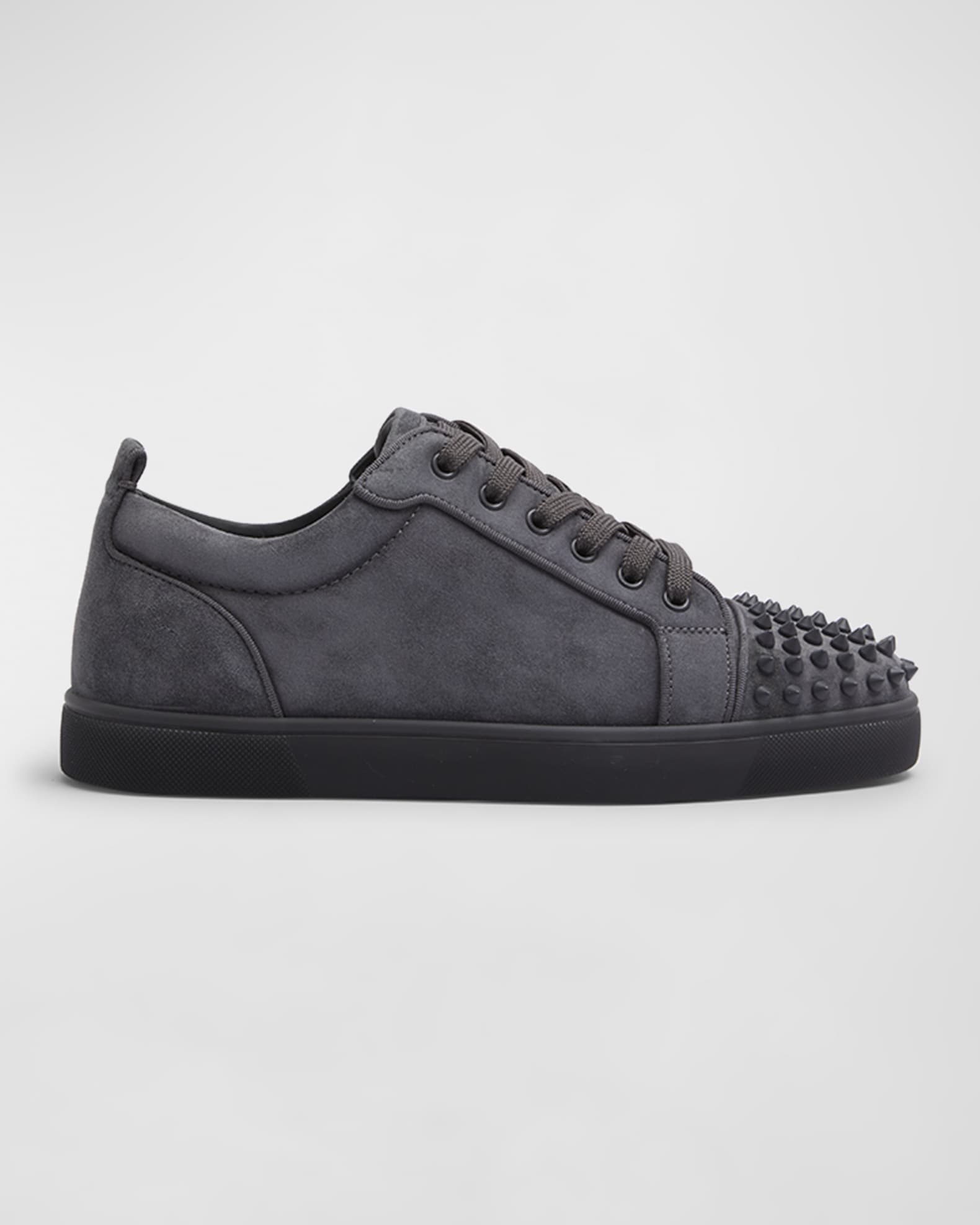 Christian Louboutin Louis Orlato Suede High-top Sneakers In Smoky