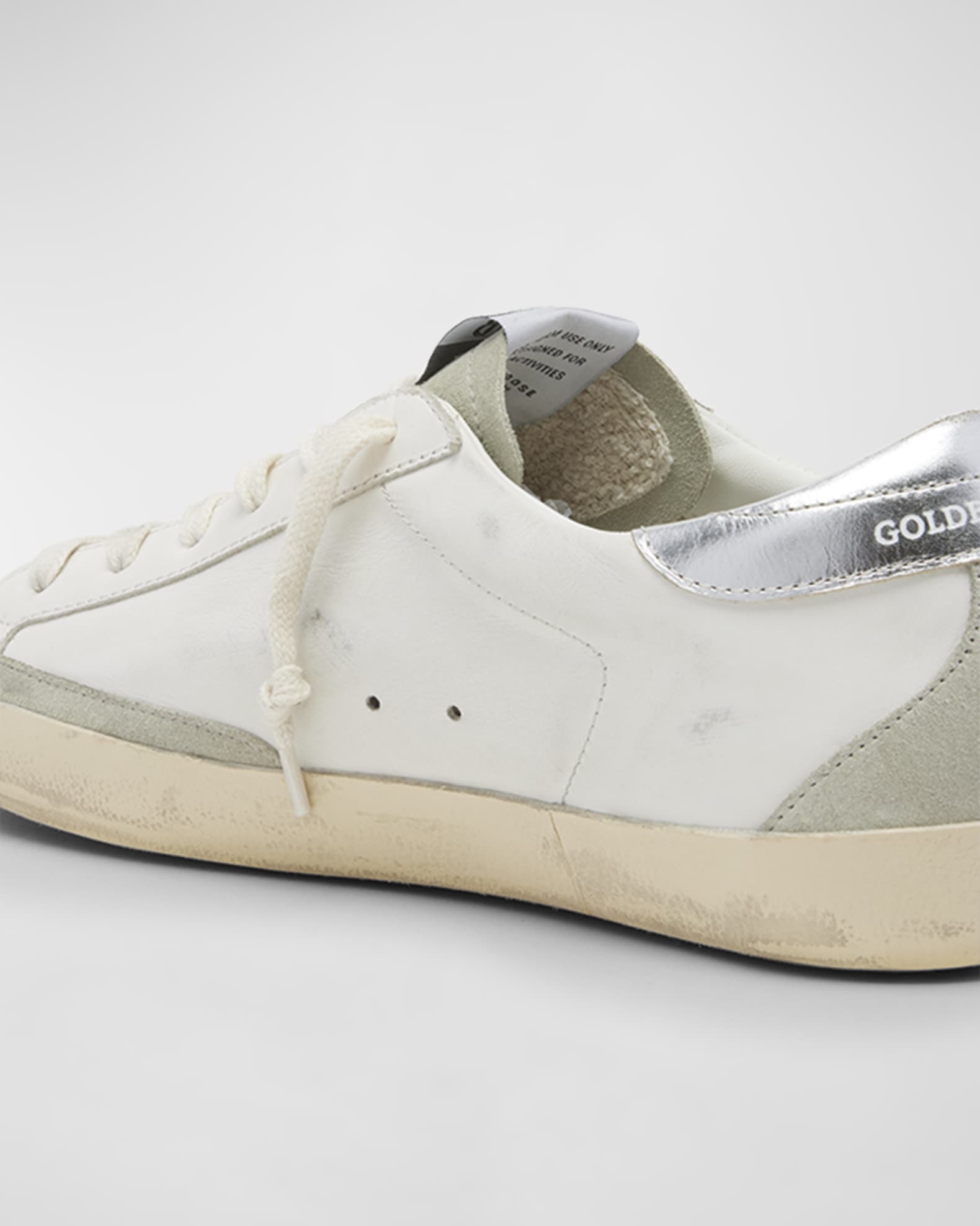 Golden Goose Superstar Leather Glitter Low-Top Sneakers | Neiman Marcus