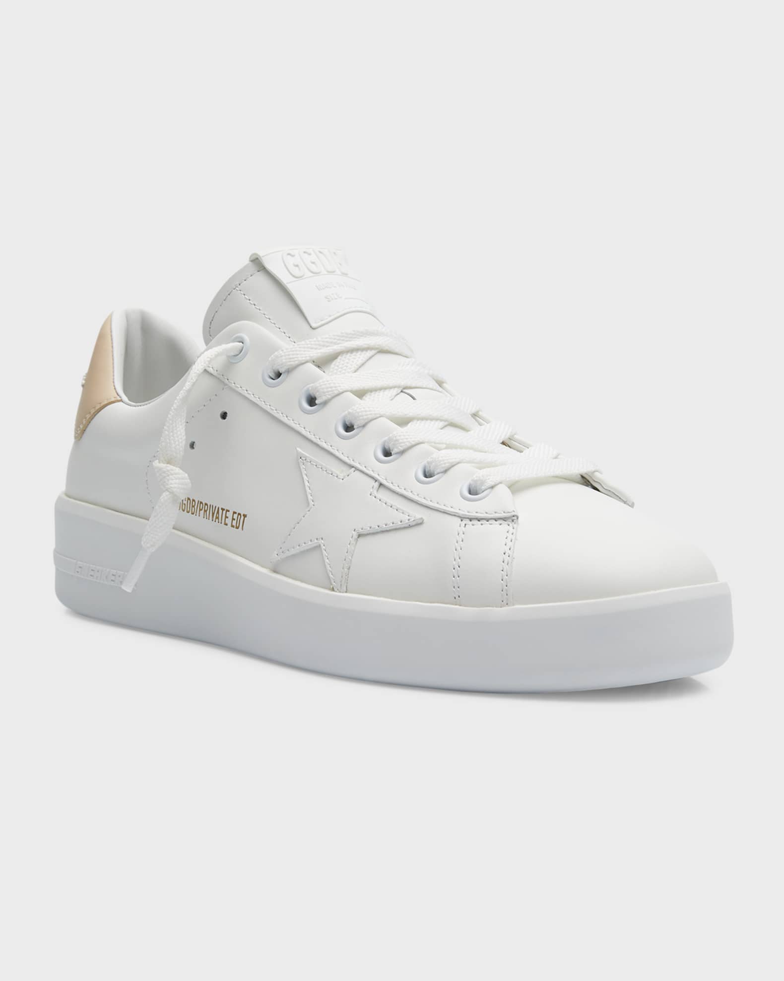 Golden Goose Pure Star Bicolor Leather Low-Top Sneakers