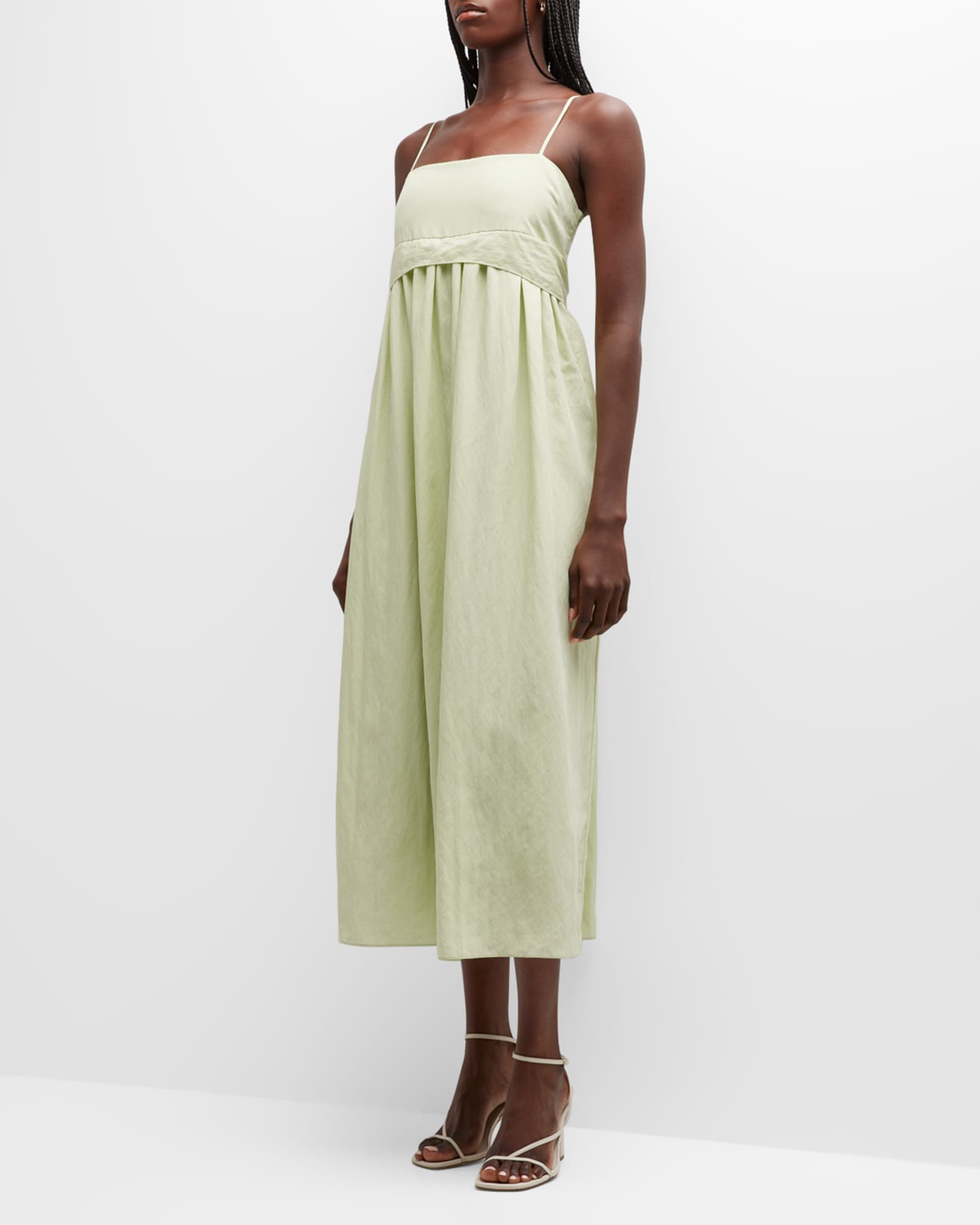 ruched back midi dress