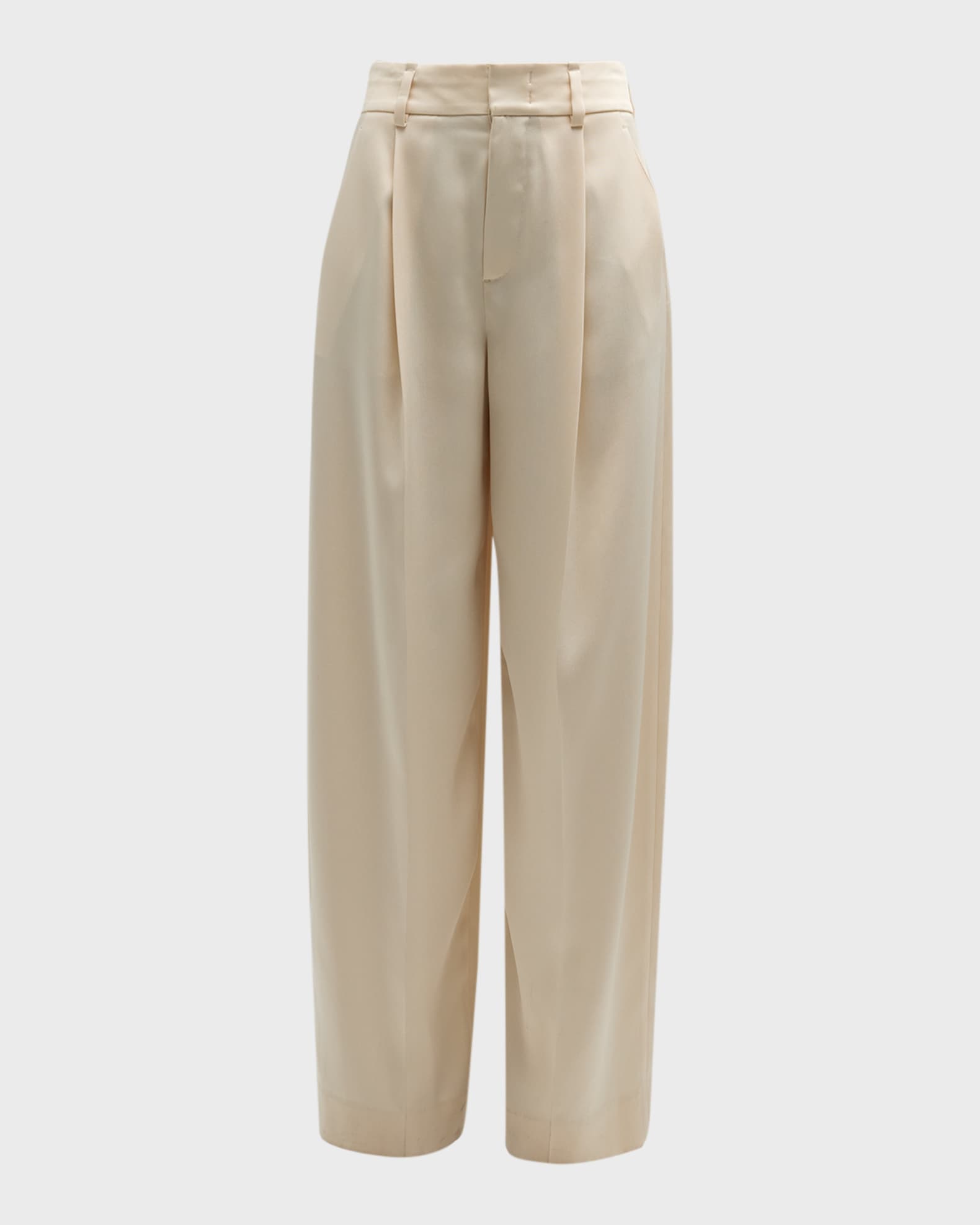 The Rising Satin Pants in Beige - Marché