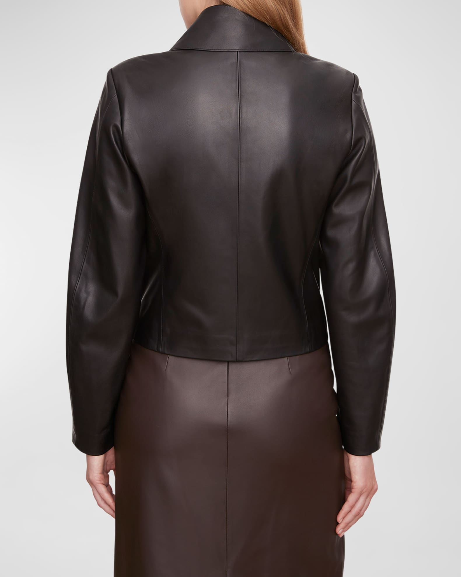 Vince ZipFront Leather Jacket Neiman Marcus