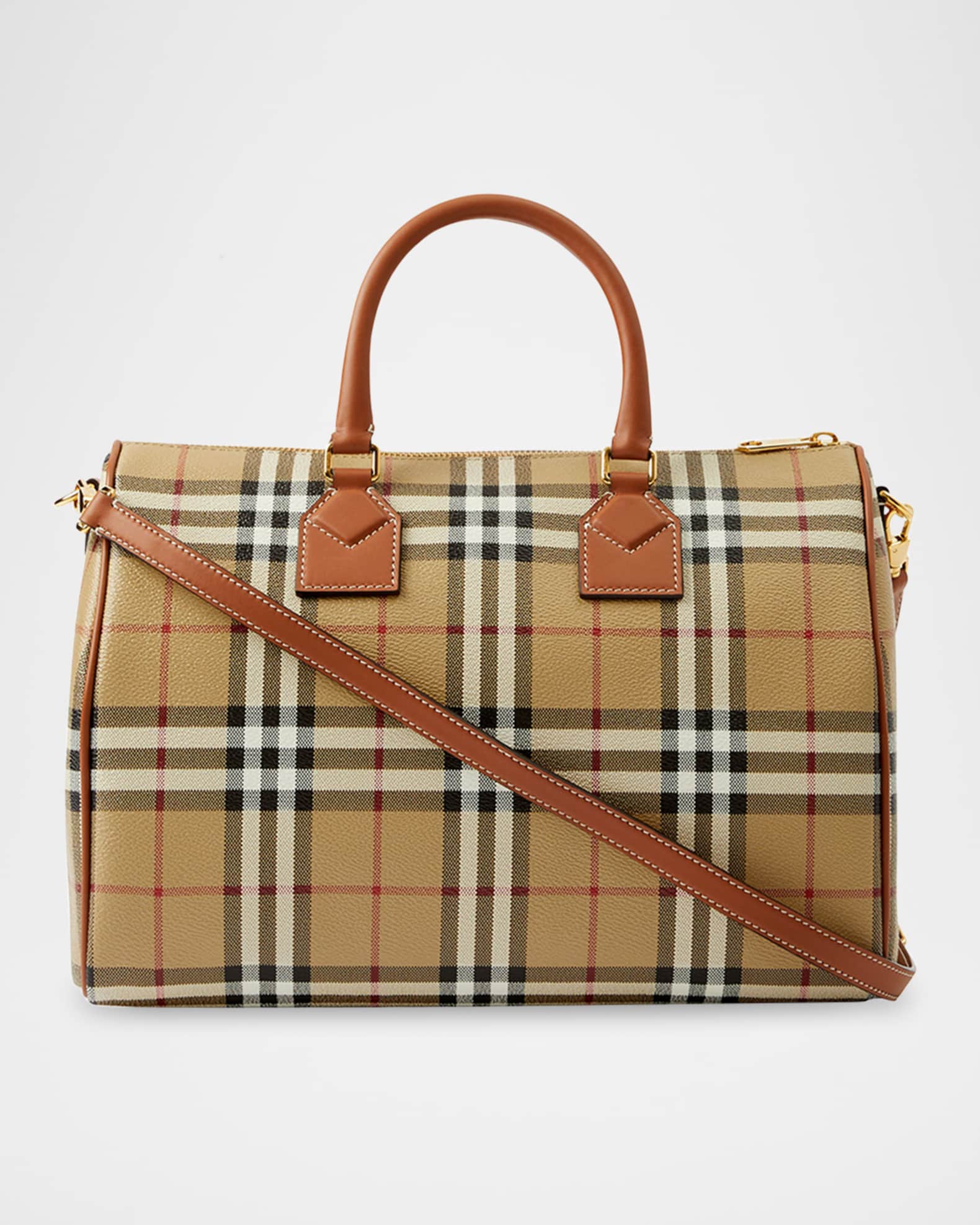 Burberry Check Bowling Shoulder Bag Neiman Marcus