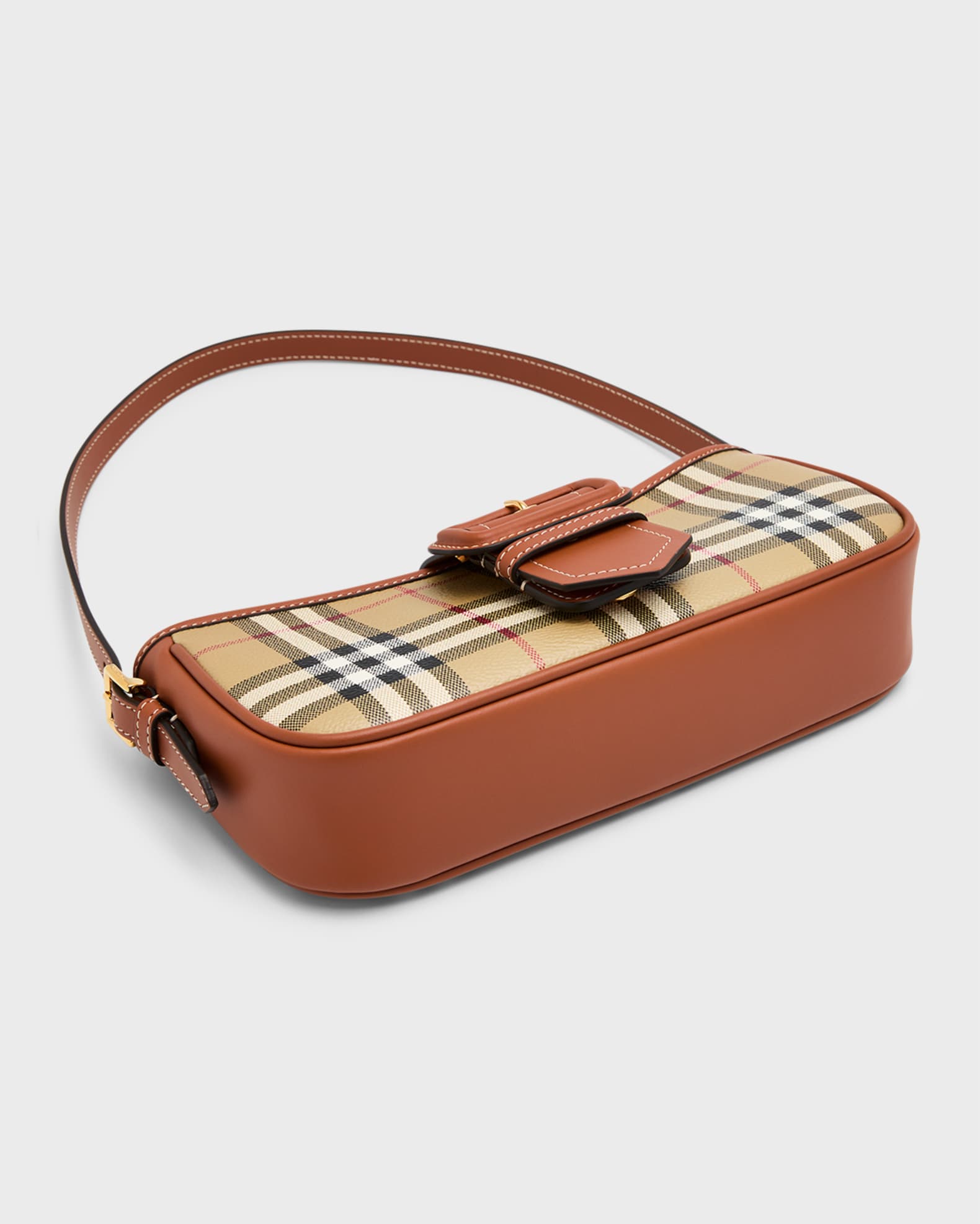 Check Buckle Shoulder Bag 1