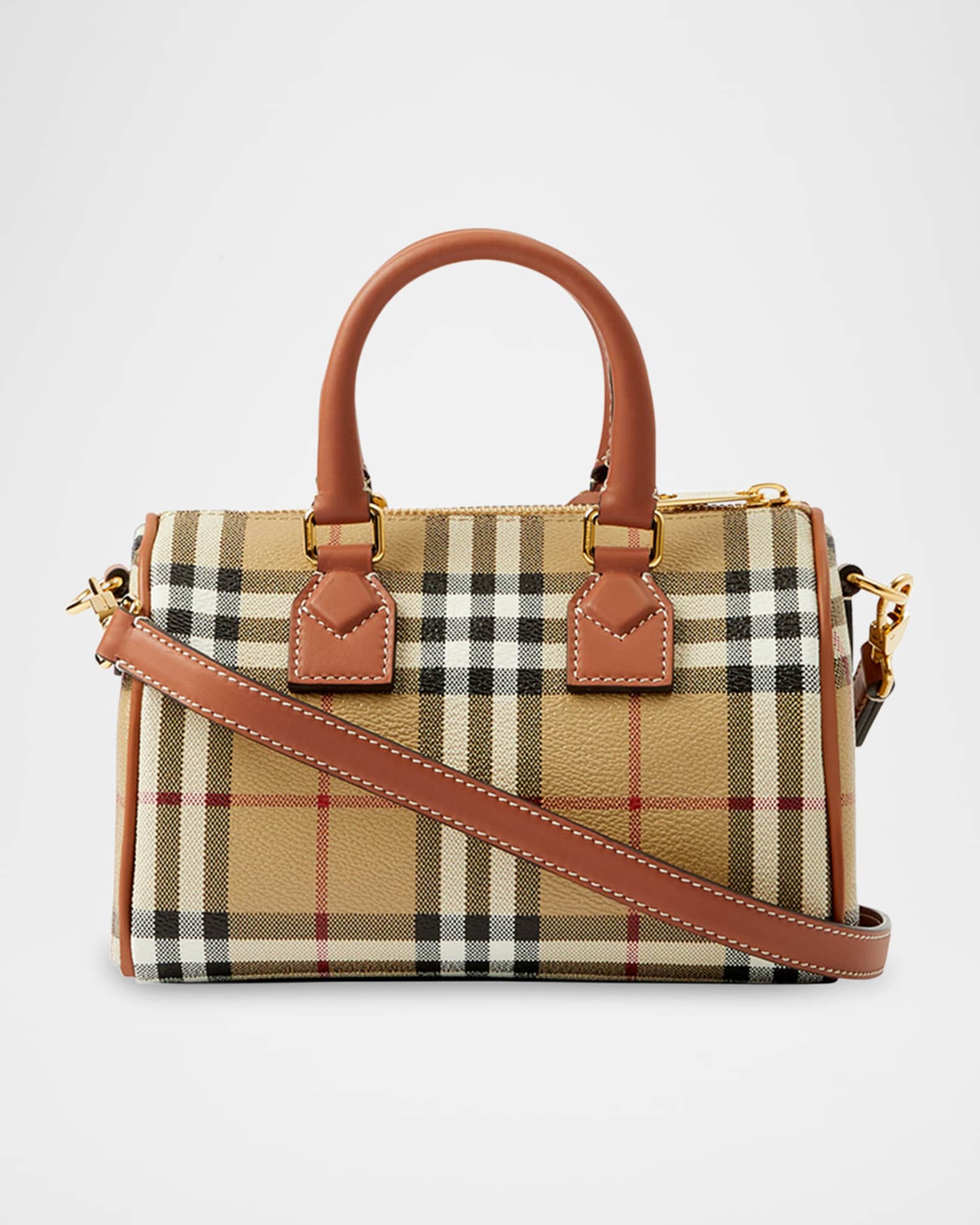 Burberry Check Mini Bowling Bag