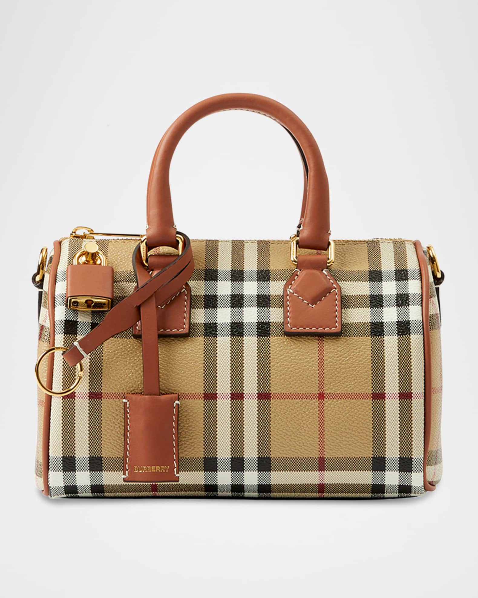 Check Bowling Shoulder Bag 0