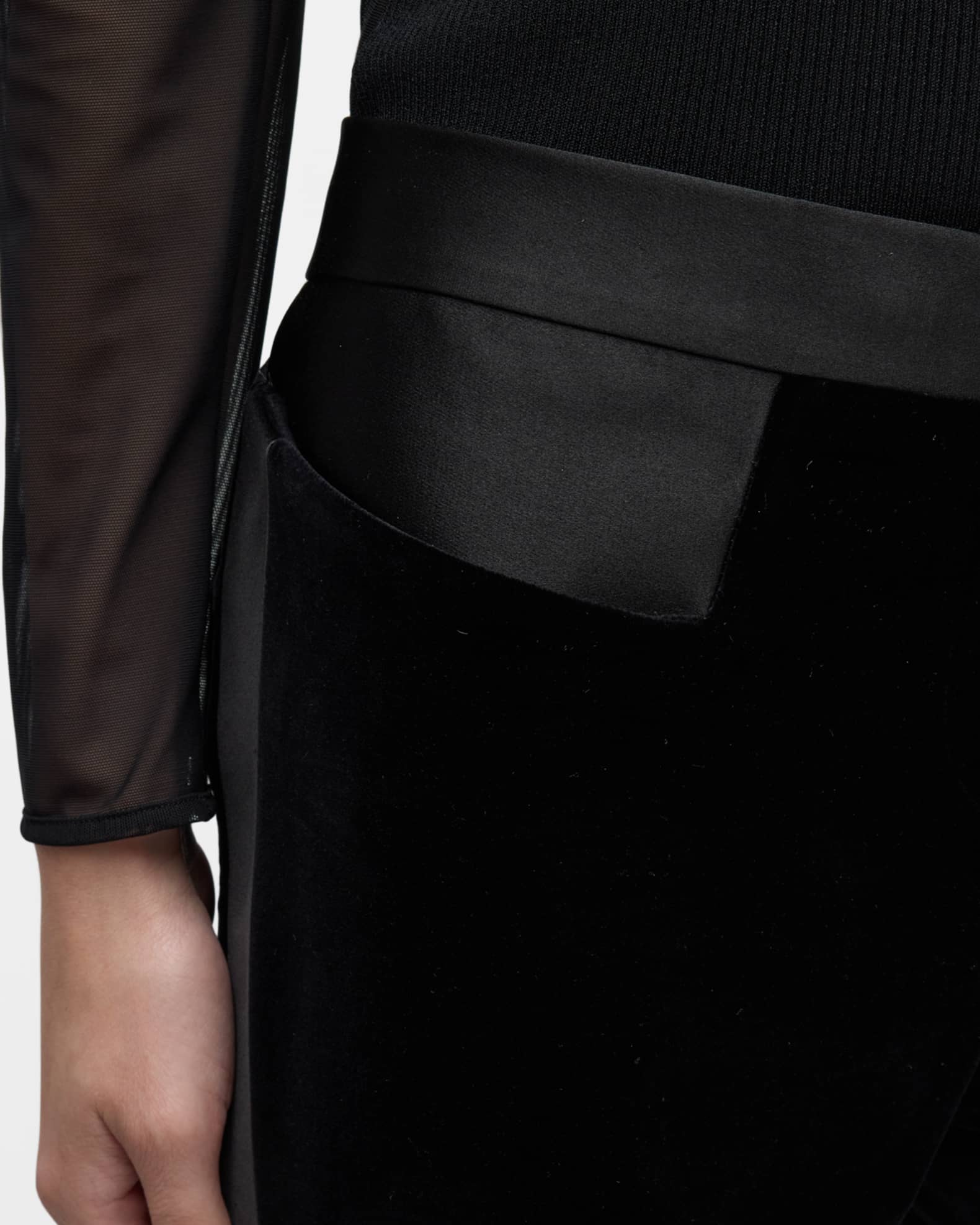 Velvet tuxedo pants Pants