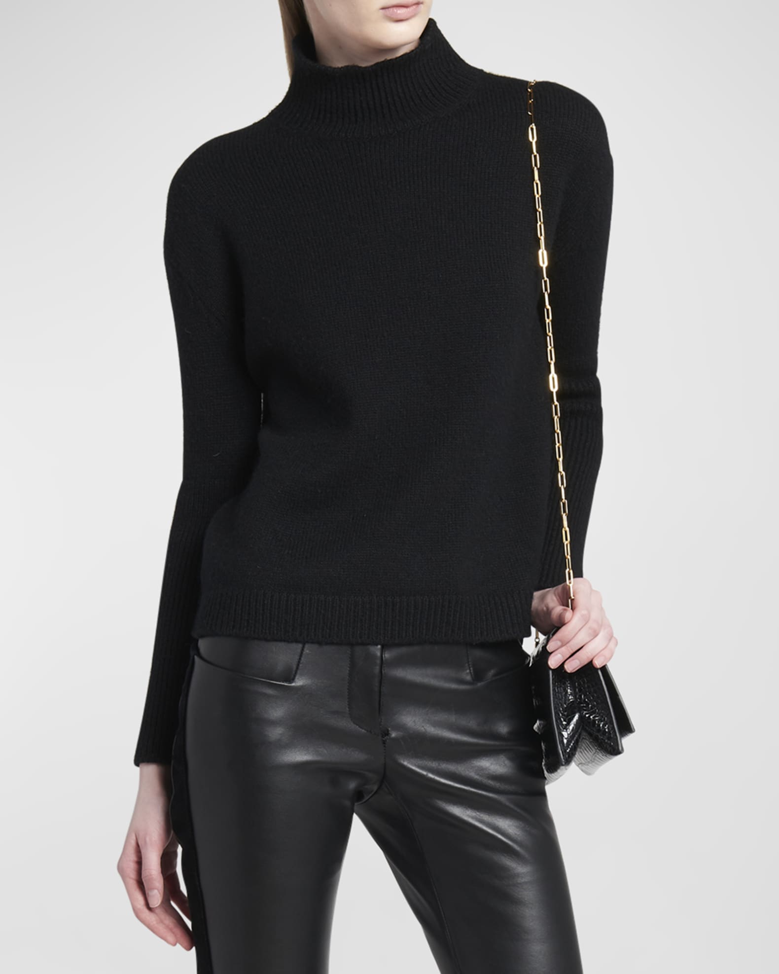 TOM FORD Turtleneck Chunky Wool-Cashmere Sweater, 5gg | Neiman Marcus