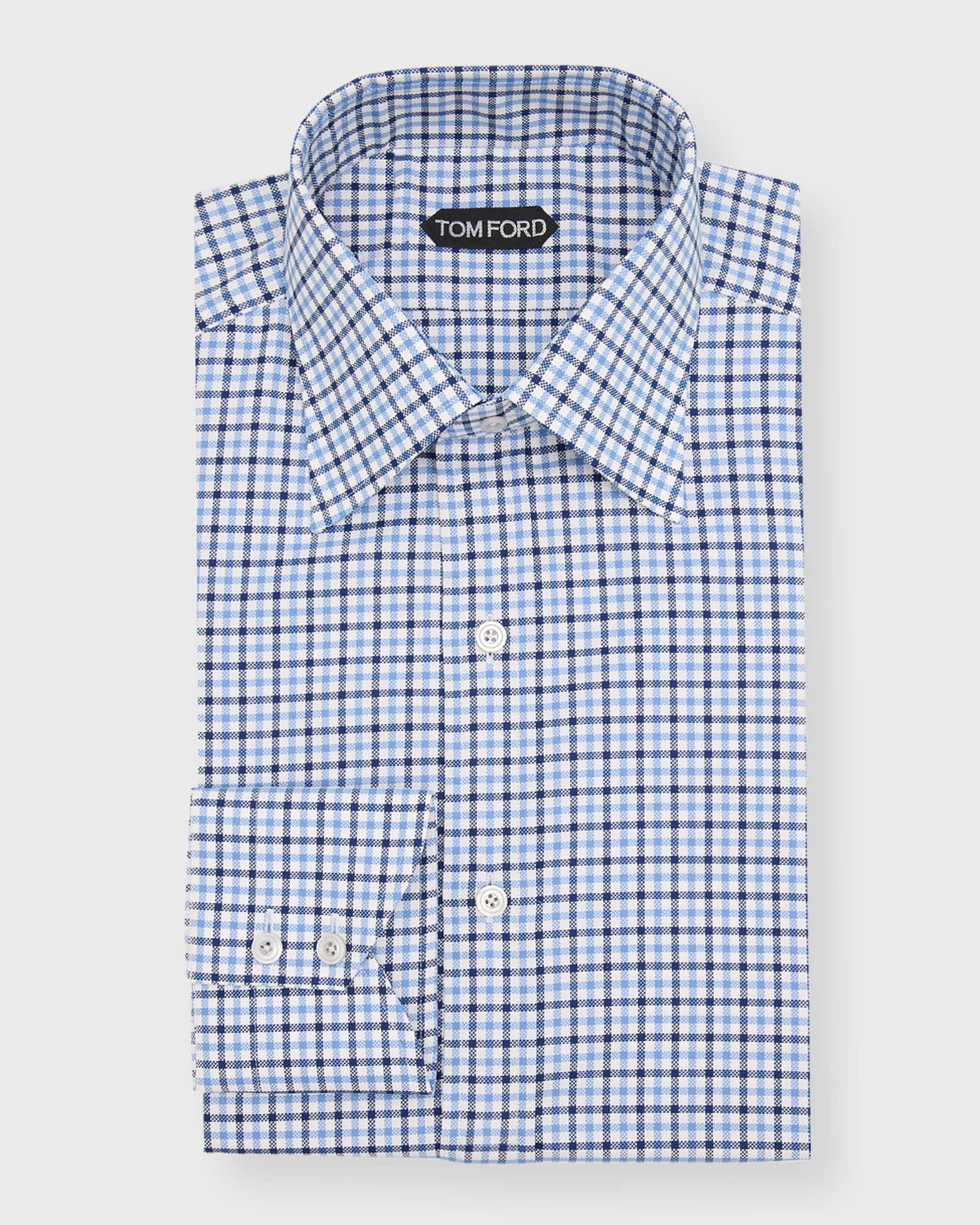 Men's Slim Fit Check Dress Shirt 0
