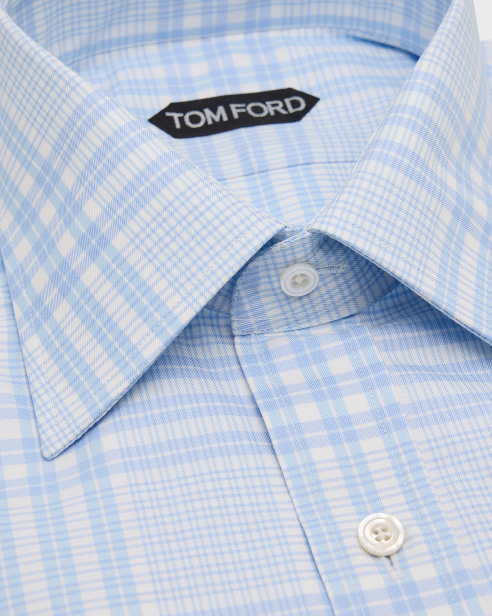 TOM FORD Men's Slim Fit Maxi-Check Dress Shirt | Neiman Marcus