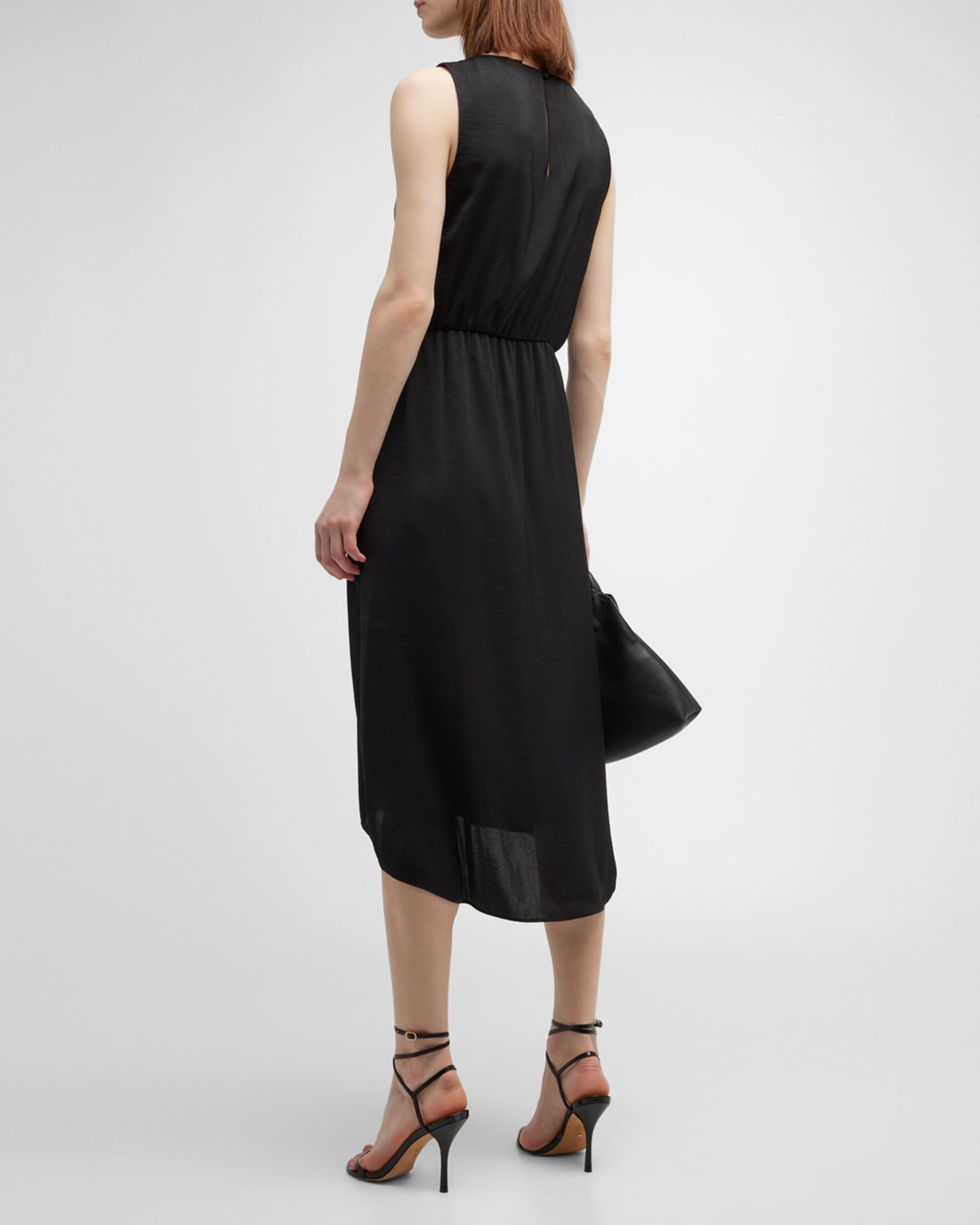 Donna Karan Jersey Side Twist Sheath Dress - Black - Medium